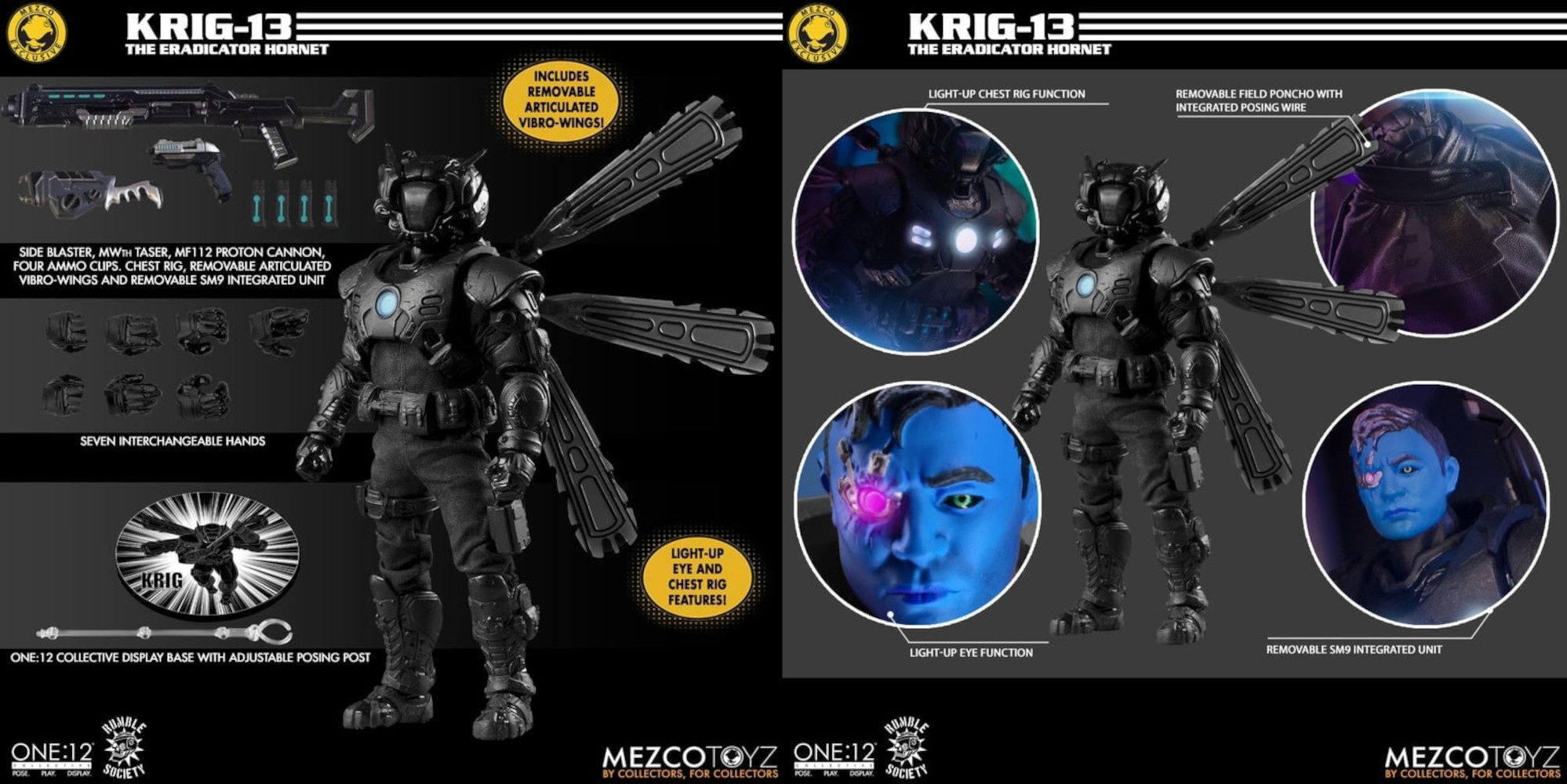 Mezco Toys Actionfigur ONE-12 COLLECTIVE KRIG-13 ERADICATOR HORNET MDX ACTIONFIGUR