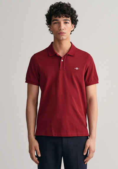 Gant Poloshirt REGULAR ORIGINAL PIQUE SS RUGGER mit Logo und Flachstrickkragen 100% Baumwolle Pique