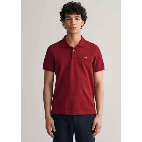 Gant Poloshirt REGULAR ORIGINAL PIQUE SS RUGGER mit Logo und Flachstrickkragen 100% Baumwolle Pique