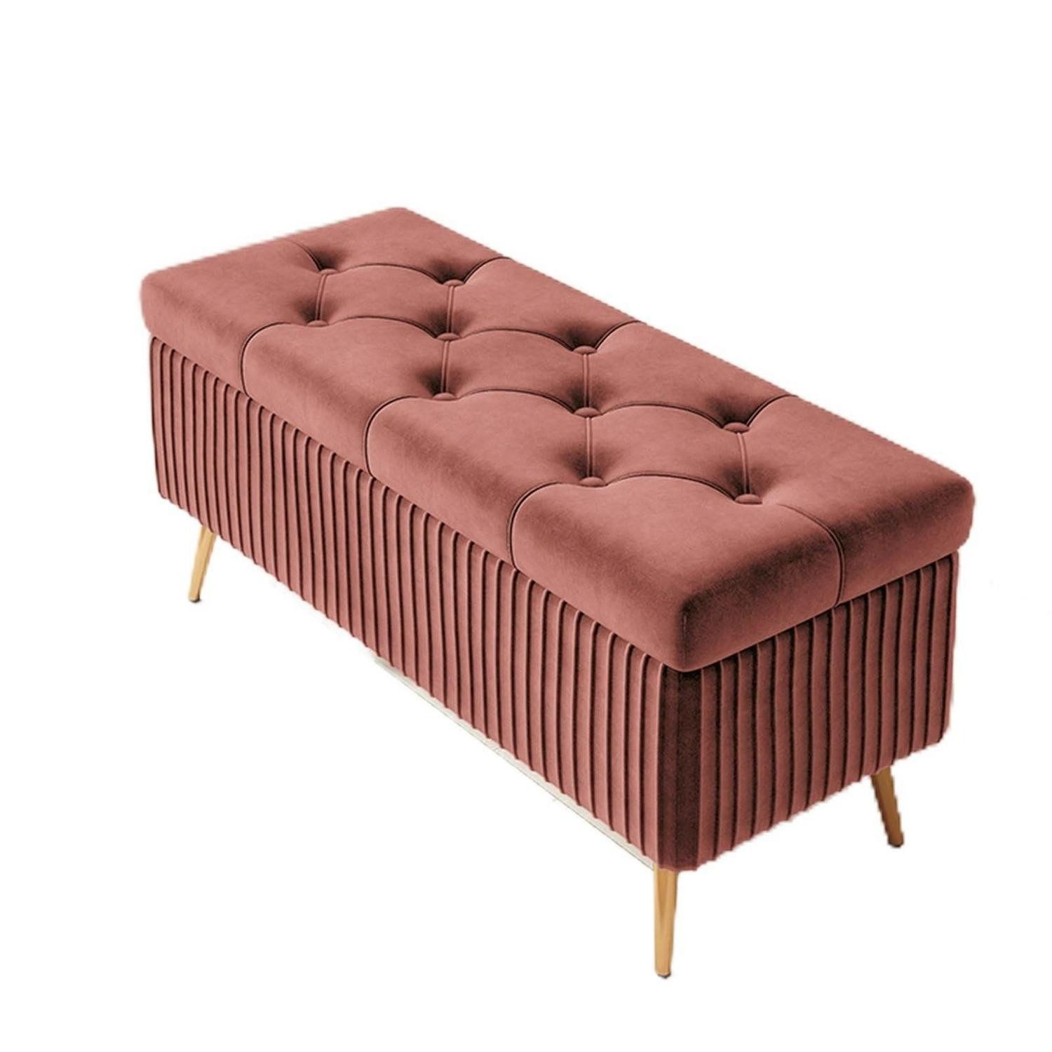LuxusKollektion Bettbank Sitzbank mit Stauraum Cameo Brown (1-St)
