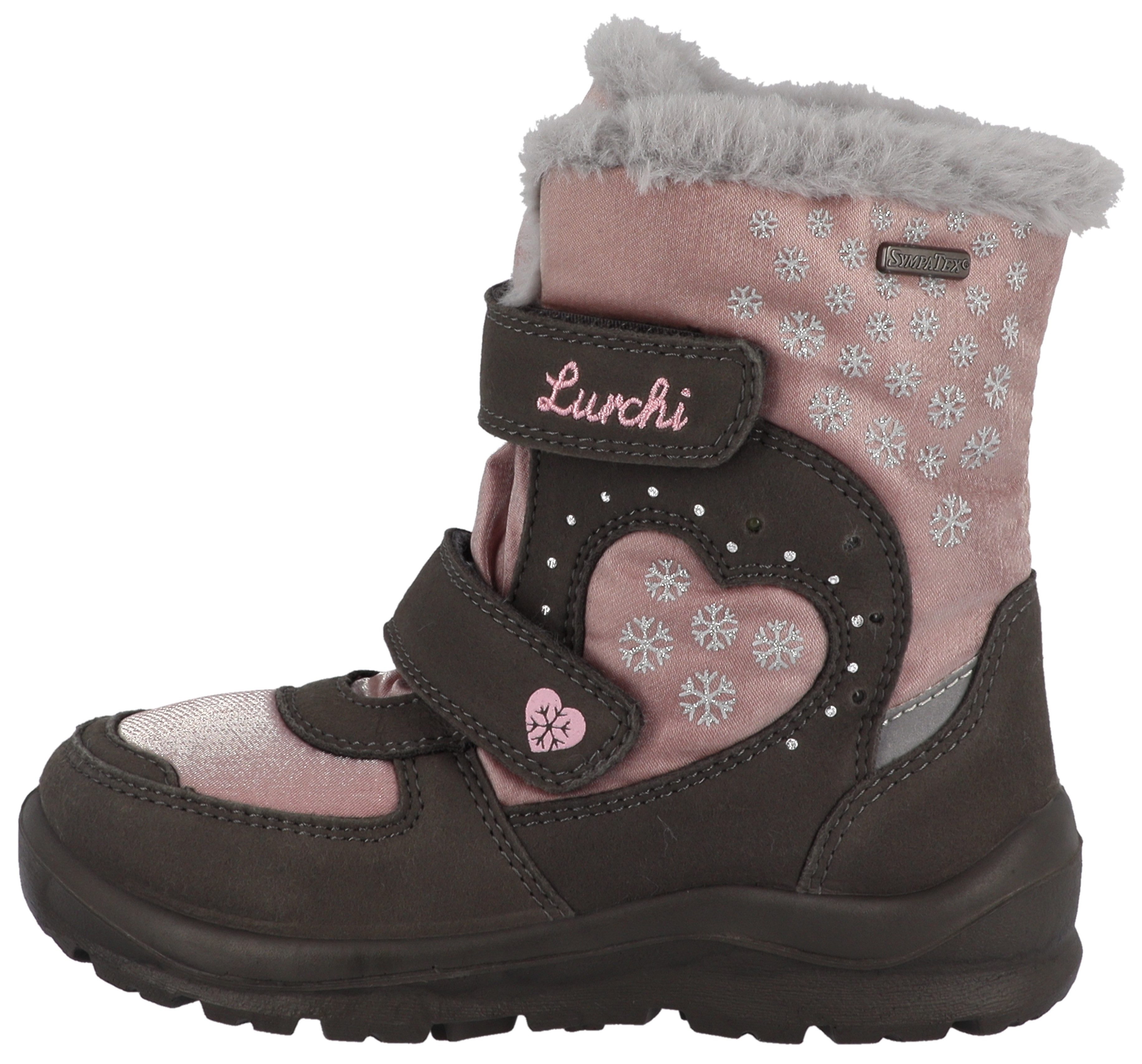 Lurchi Kimiko SYMPATEX, Blinkschuh Winterboots Boots mit Schneeflocken Print, Größenschablone zum Download