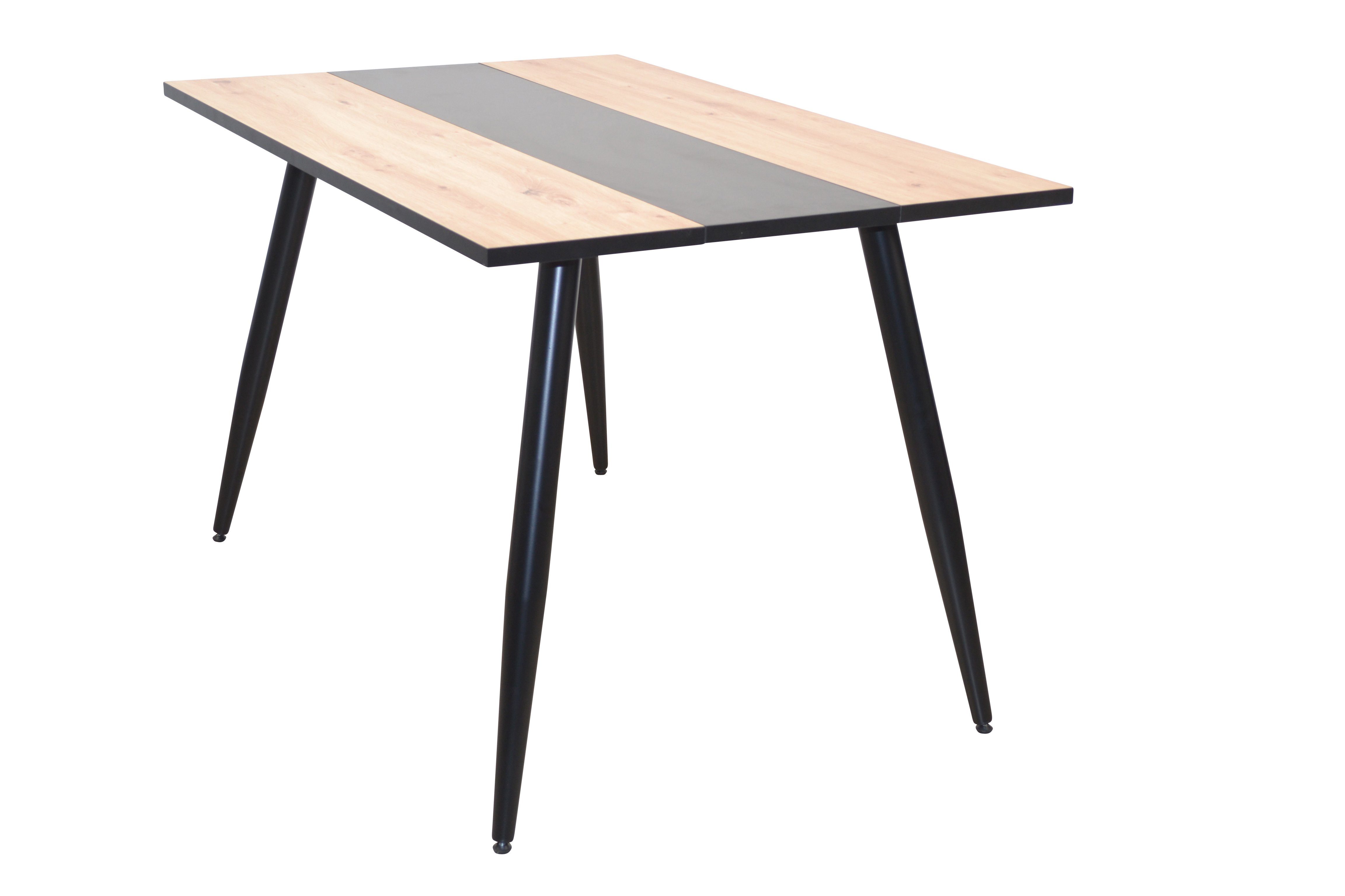moebel-direkt-online Esstisch mit Faro, Mittelplatte einer schwarzen Tischplatte