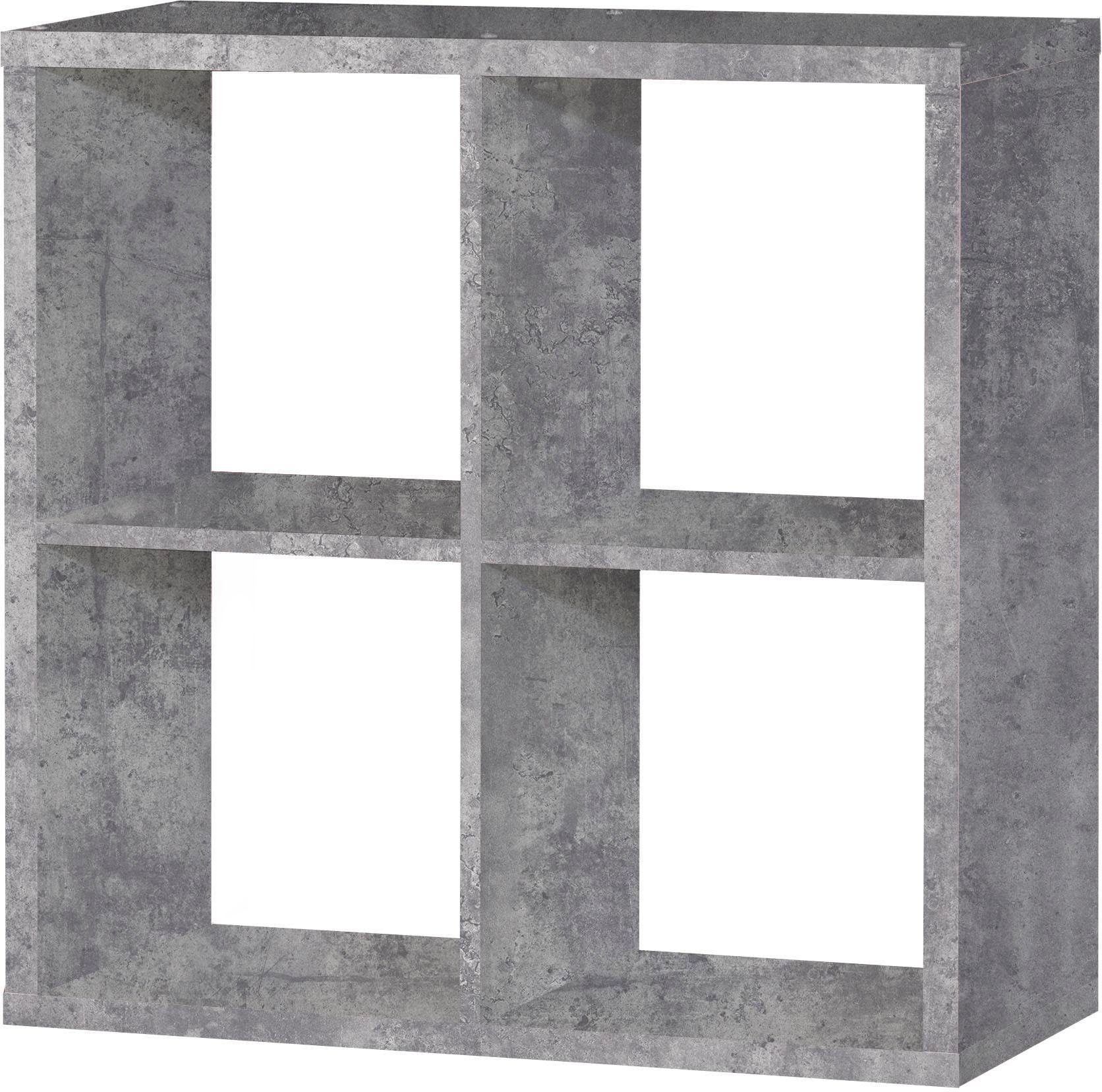 FORTE Standregal Mauro, Fachgröße 33x33cm, 4 Fächer