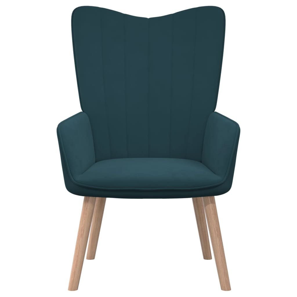 vidaXL Sessel Relaxsessel Loungesessel Sessel Polsterstuhl Blau Samt
