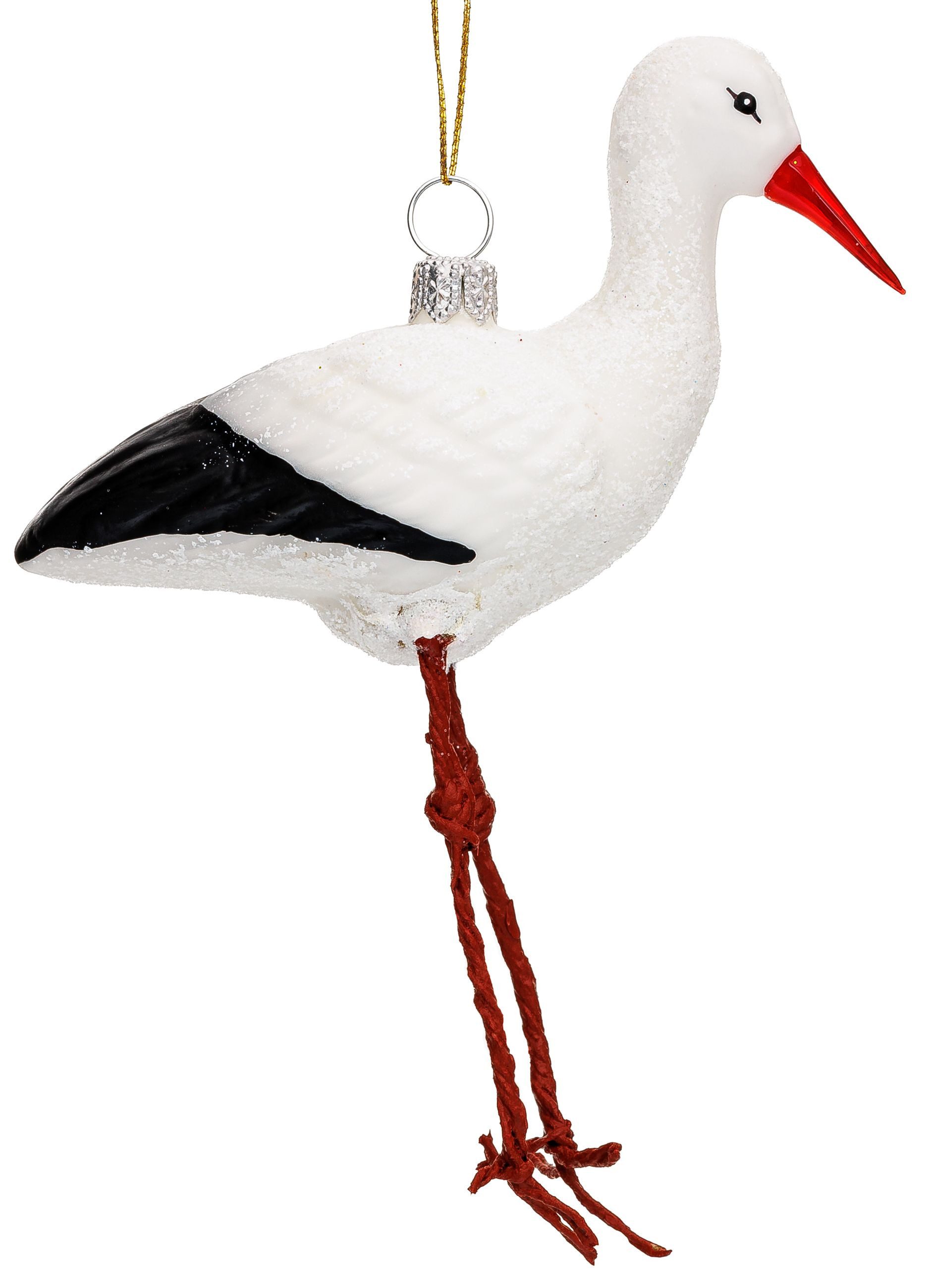 SIKORA Weihnachtsbaumkugel Storch Besondere Weihnachtskugel Glas Figur Anhä günstig online kaufen