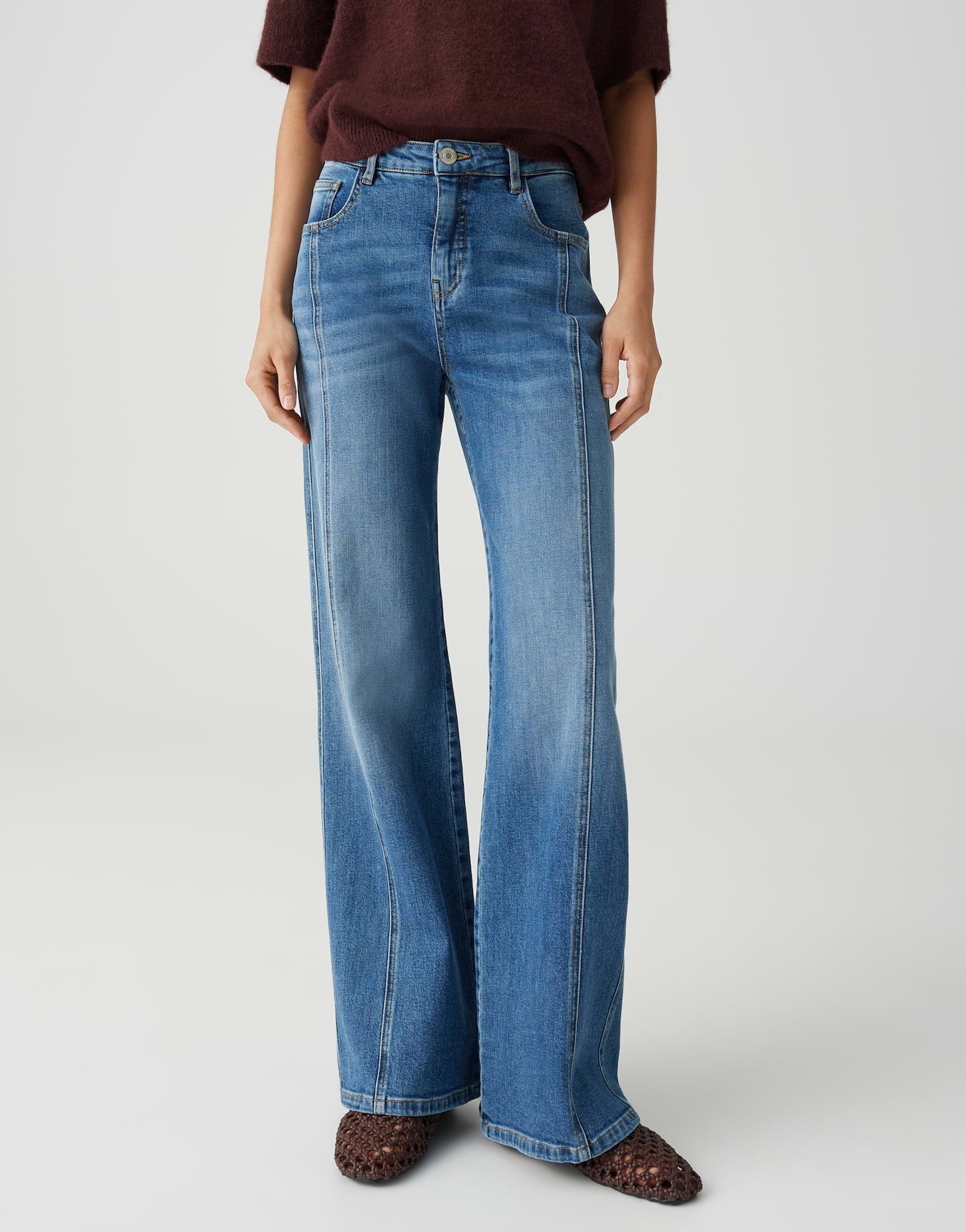 OPUS Bootcut-Jeans MIVA STRONG Flared Jeans aus BCI Cotton Mid Rise 5-Pocket-Design