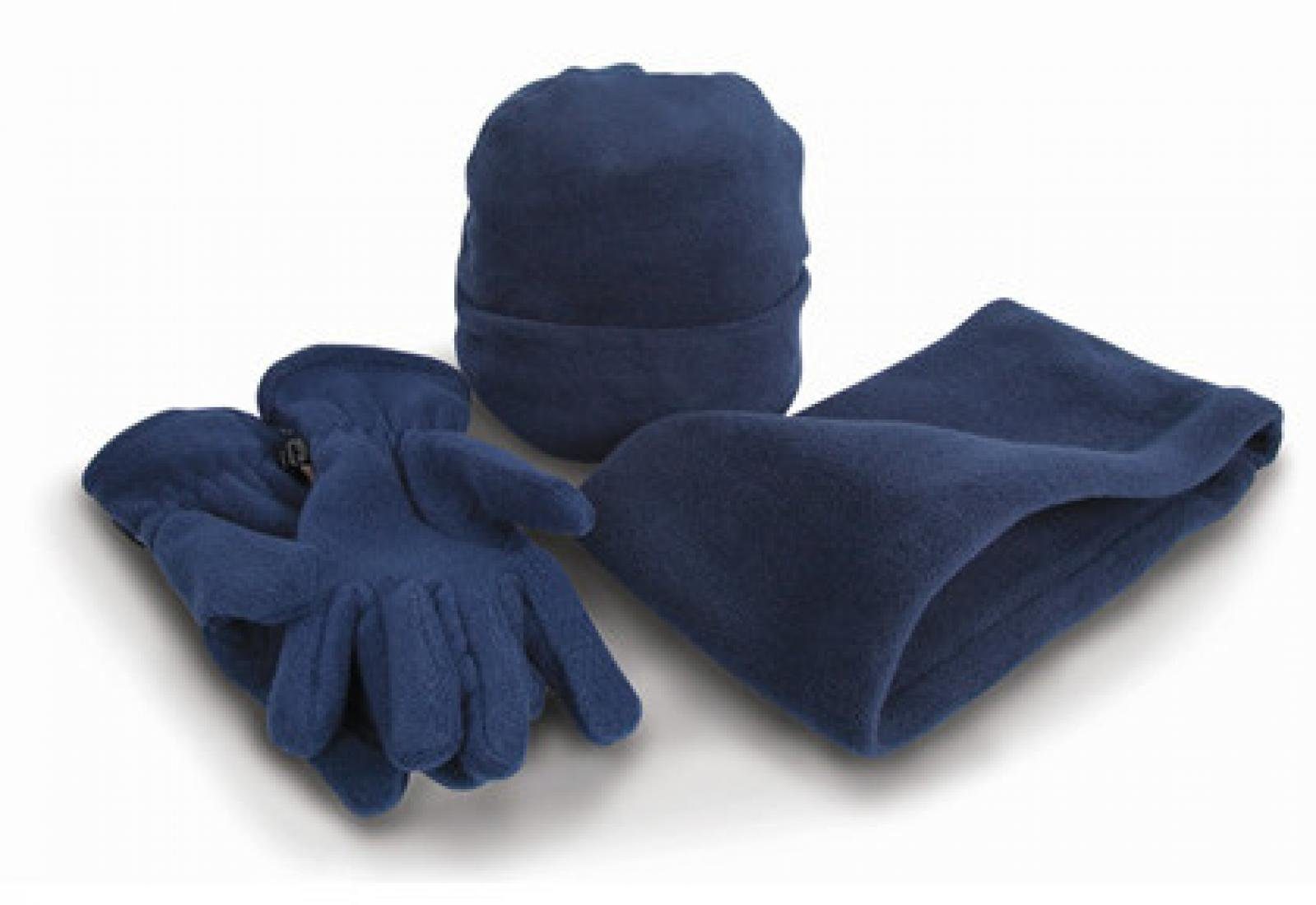 Result Bommelmütze Fleece-Winterset: Mütze, Handschuhe, Nackenwärmer günstig online kaufen