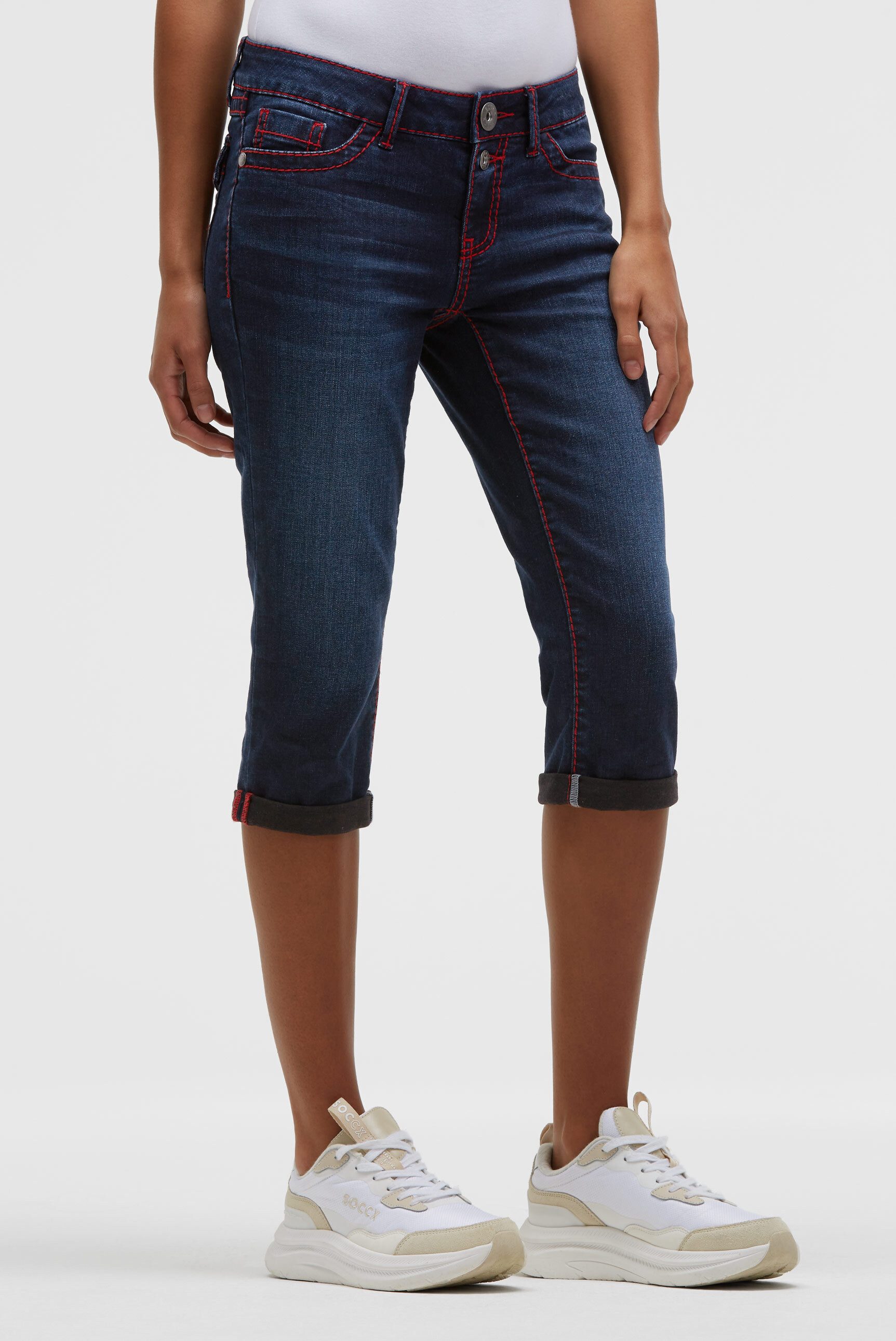 SOCCX Regular-fit-Jeans mit breiten Nähten