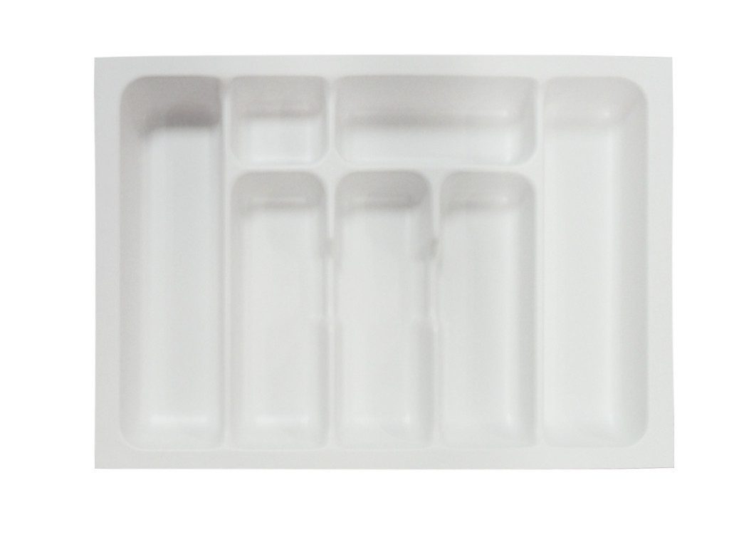 Flex-Well Besteckeinsatz Besteckeinsatz für 60 cm Schubkästen - Weiß aus Kunststoff
