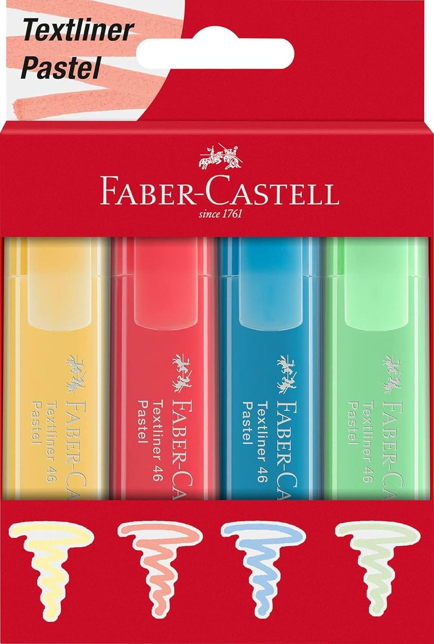 Faber-Castell Marker Faber Castell Textmarker TL 46 1-5 mm Pastell 4er Schachtel