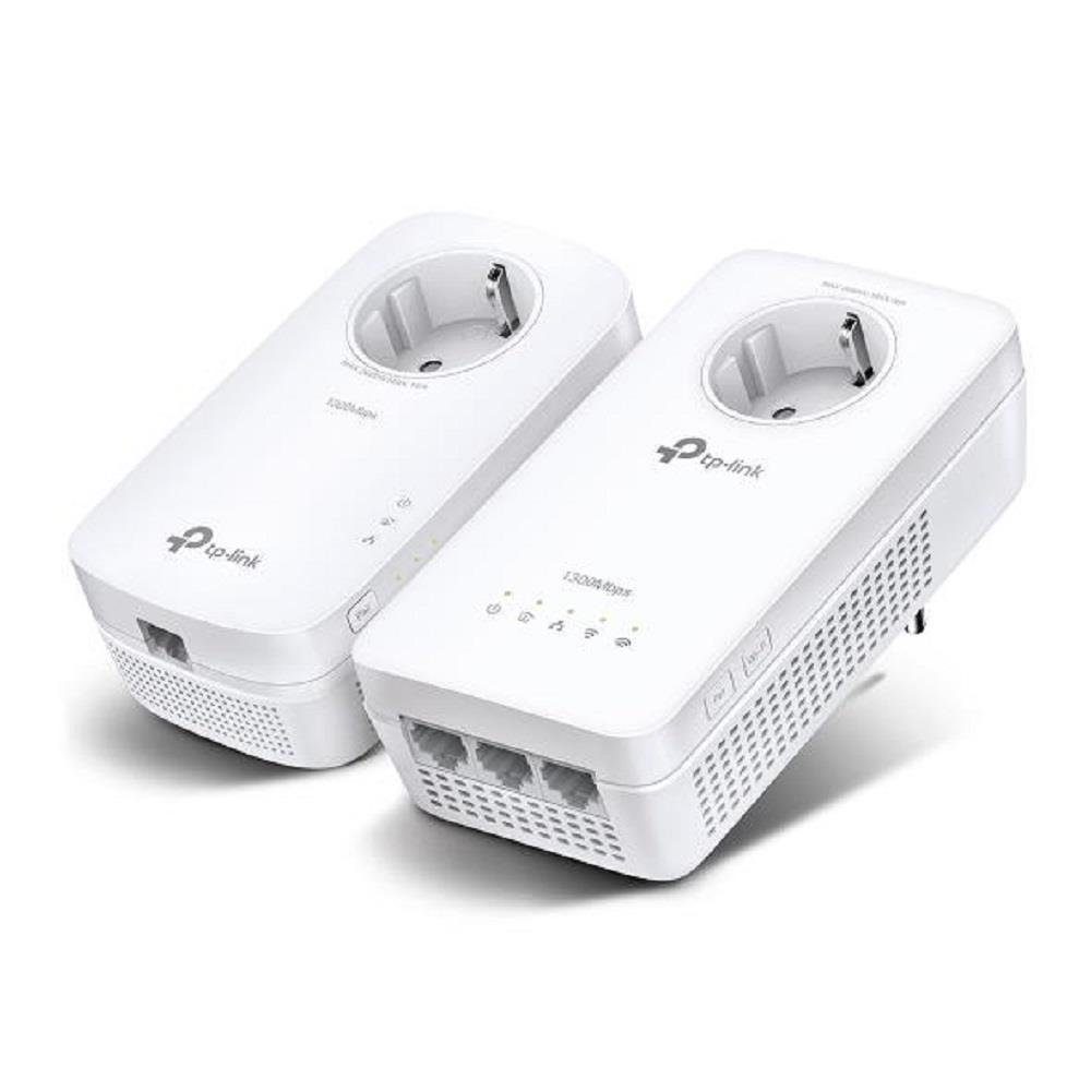 tp-link TL-WPA8631P KIT Netzwerk-Adapter, AV1300-AC1200, WLAN Powerline, mit Steckdose, bis 1,3 Gbit/s, Dualband