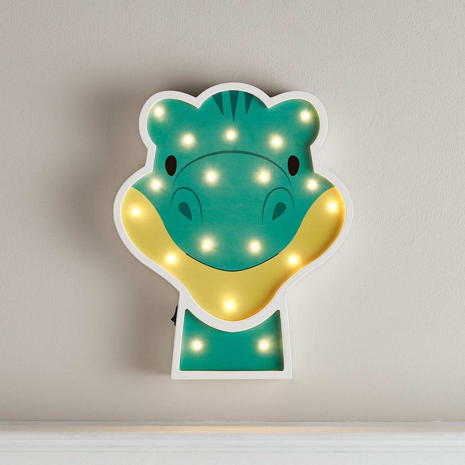 Lights4fun LED Wandleuchte Dino Wandlampe Kinderzimmer