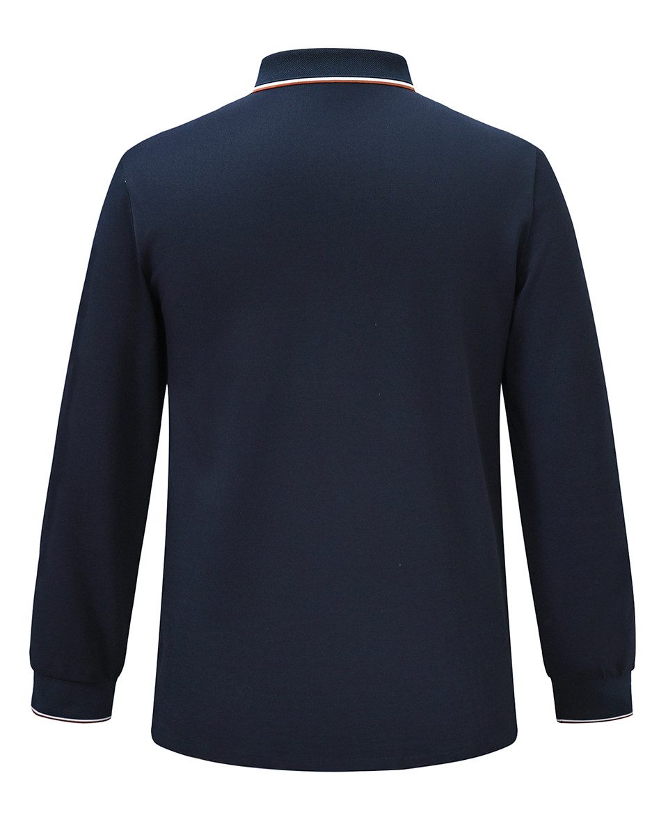 Allthemen Langarmshirt Langarm-Poloshirt mit Polokragen und Halbzip Herren günstig online kaufen