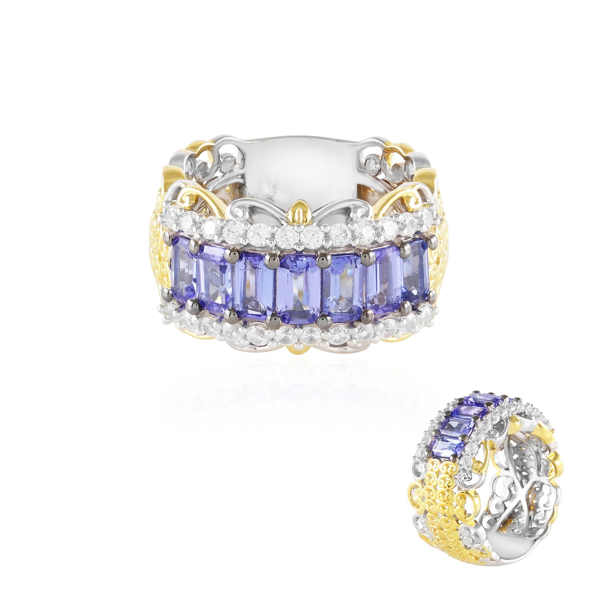 Cavill Silberring Tansanit Silber Ring Edelsteine en Vogue (1-tlg)