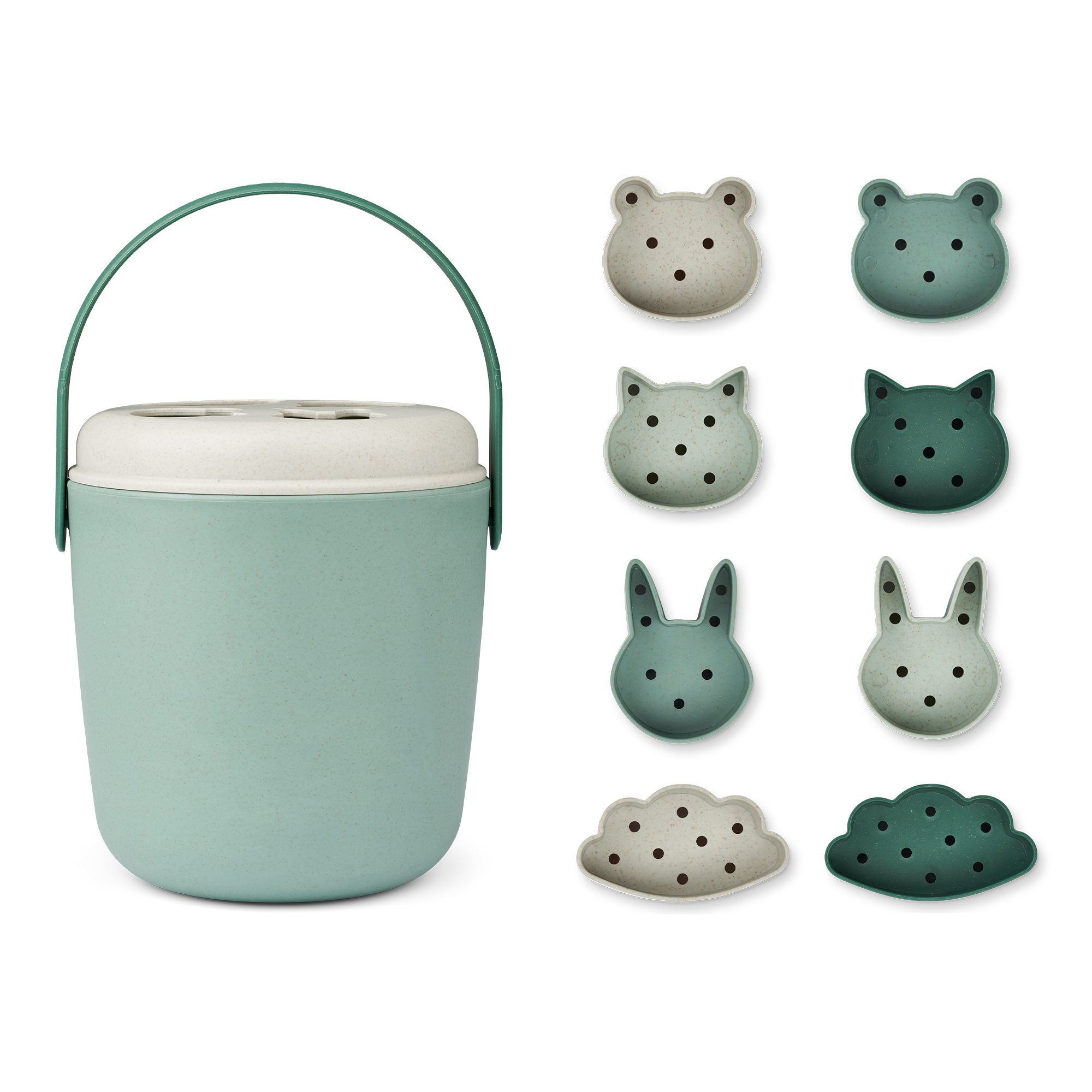 Liewood Sandform-Set Sandspielzeug, Sandkasten- Set, (Eimer, Deckel, acht Formen), Puzzle Set