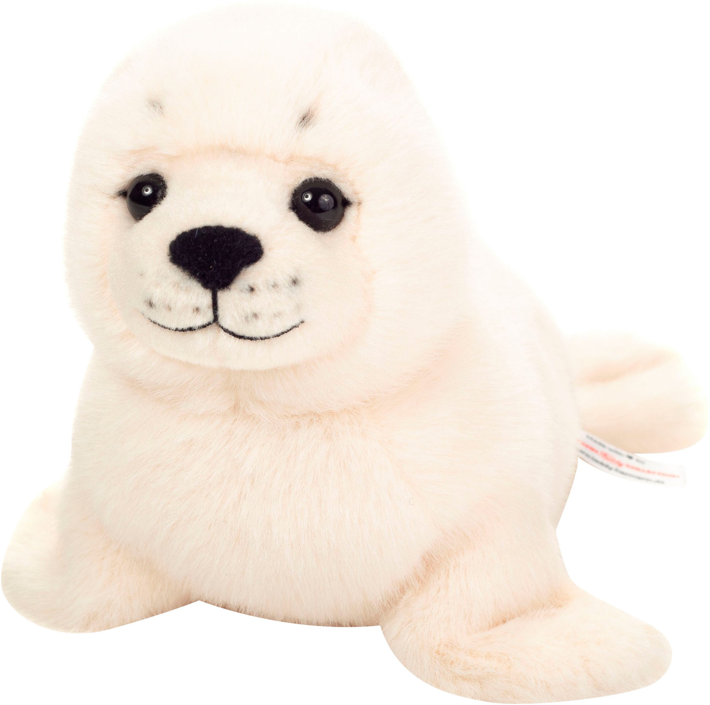 Teddy Hermann® Kuscheltier Robbe, weiß, 25 cm, zum Teil aus recyceltem Material