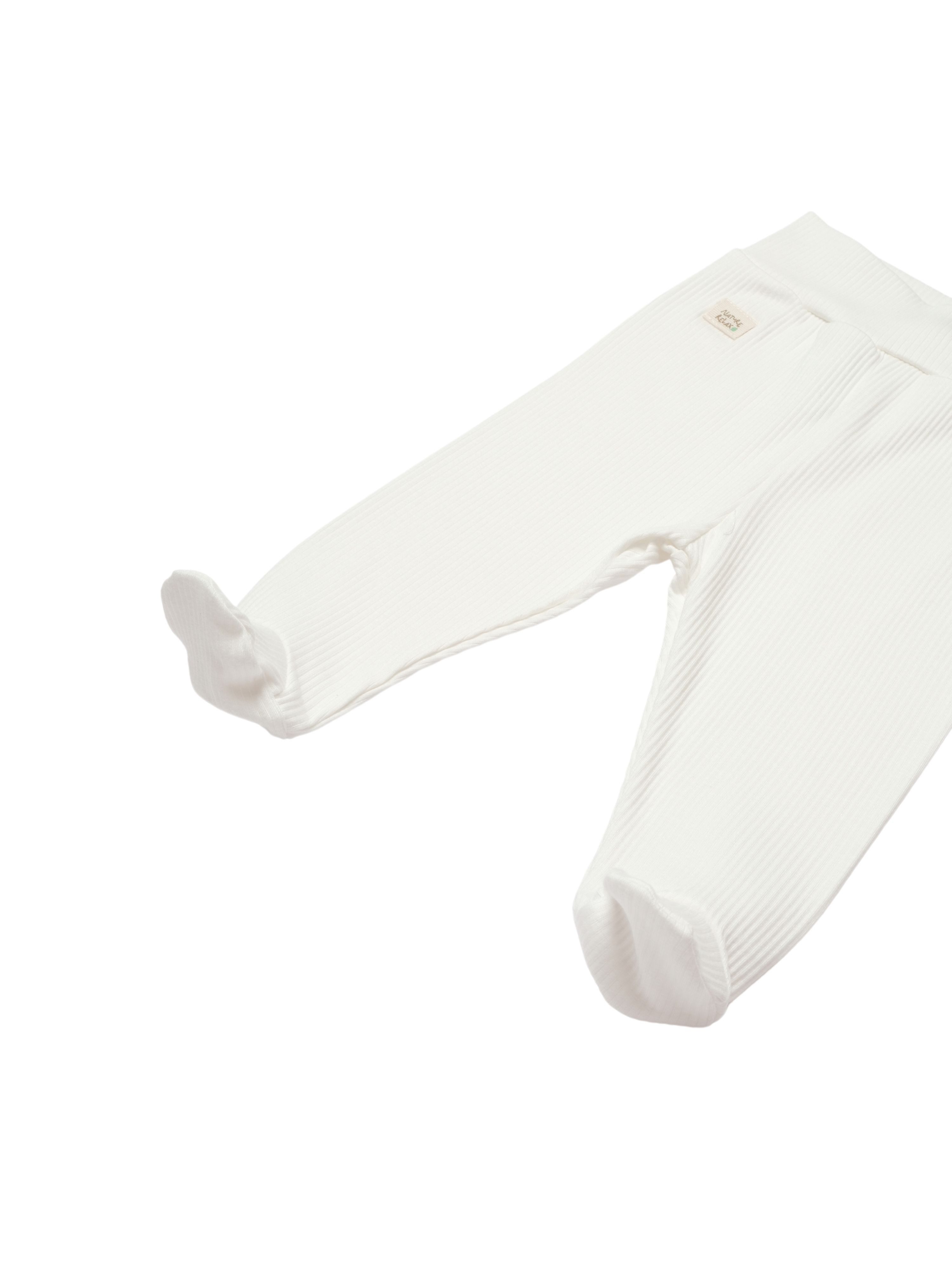 biorganic Funktionshose Baby Nature Relax Modal für Jungen und Mädchen Unisex Hose mit Fuß (1-tlg) gerippte Textilstruktur (Ripp), Modal und Bio-Baumwolle, Größe 56 - 74