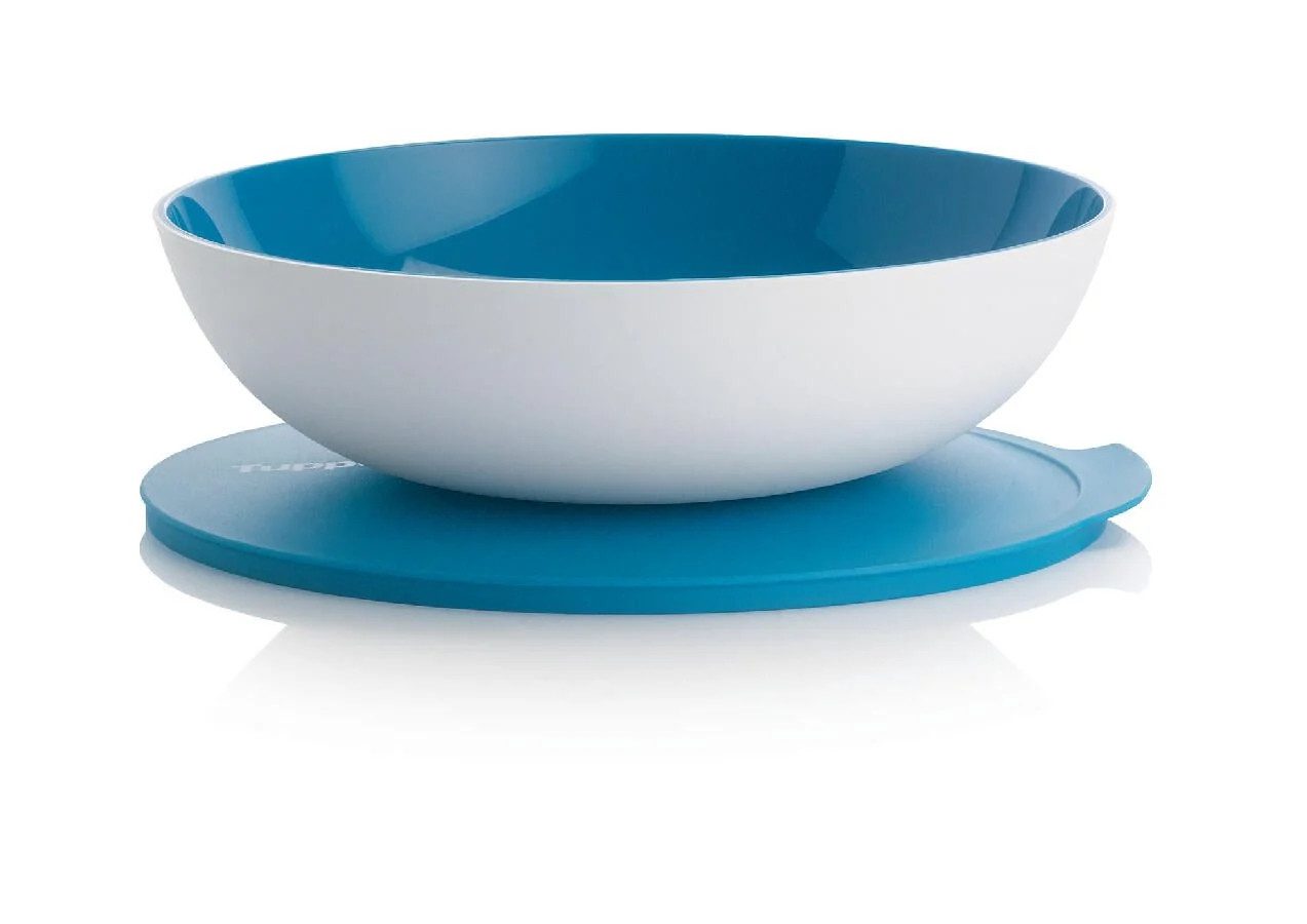 TUPPERWARE Servierschale Tupperware Allegra 3,5 L hellblau weiß
