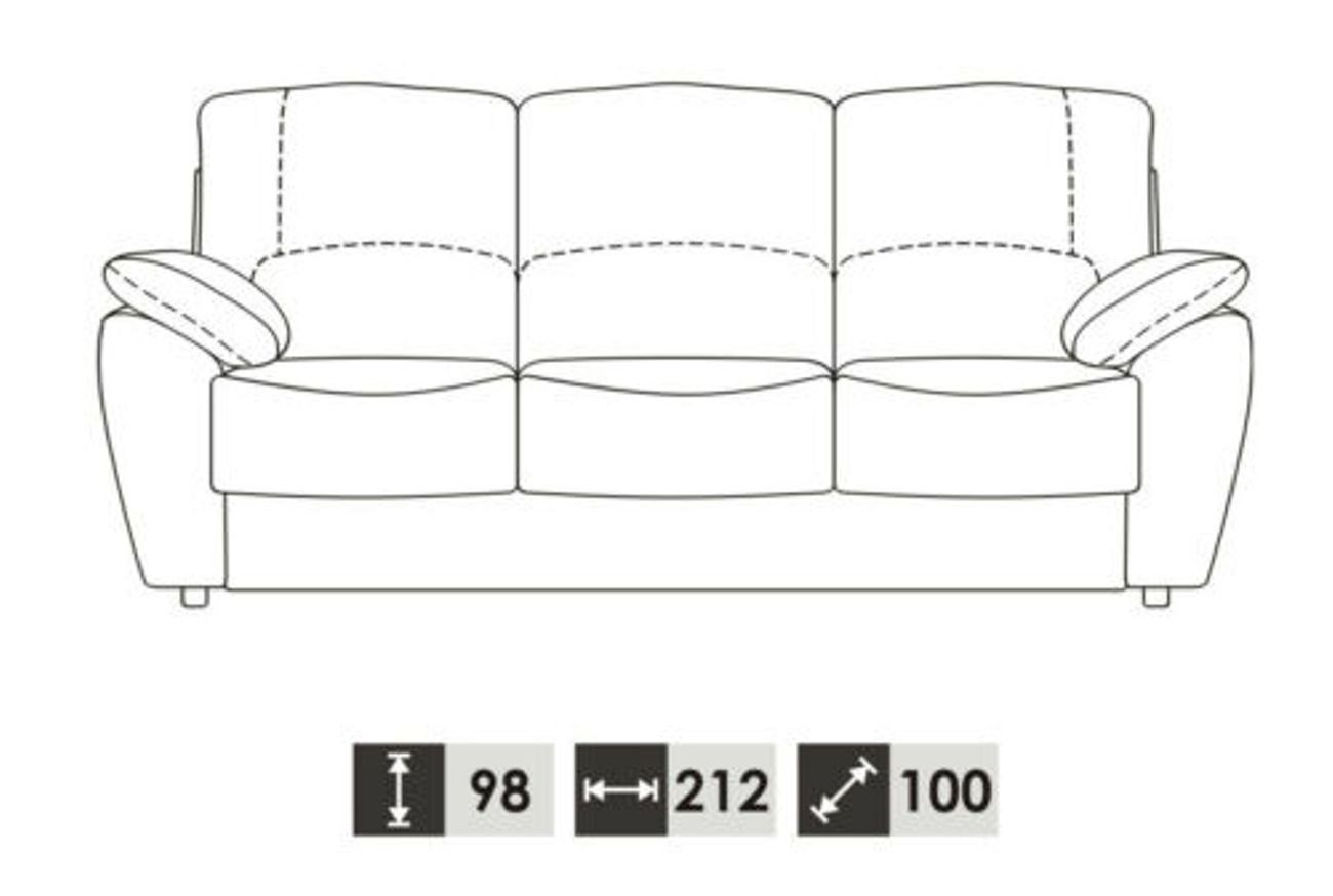 Sofa Sofa, Sofagarnitur 3+1 Echtleder Sitz Couch Polster Klassische JVmoebel
