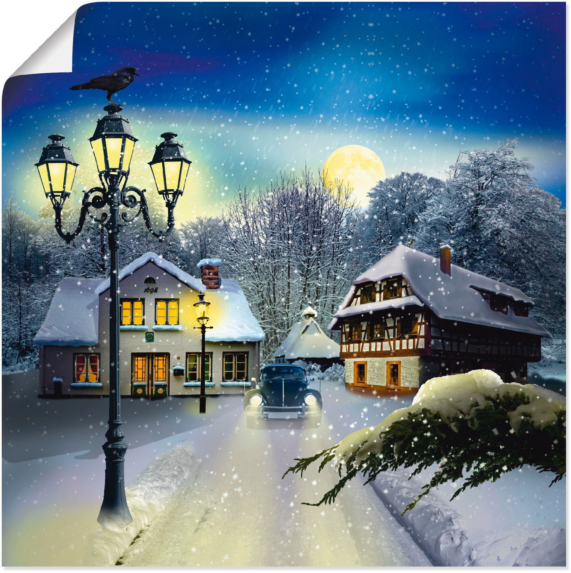 Artland Wandbild Winterzeit, Vier Jahreszeiten (1 St), als Leinwandbild, Wandaufkleber oder Poster in versch. Größen