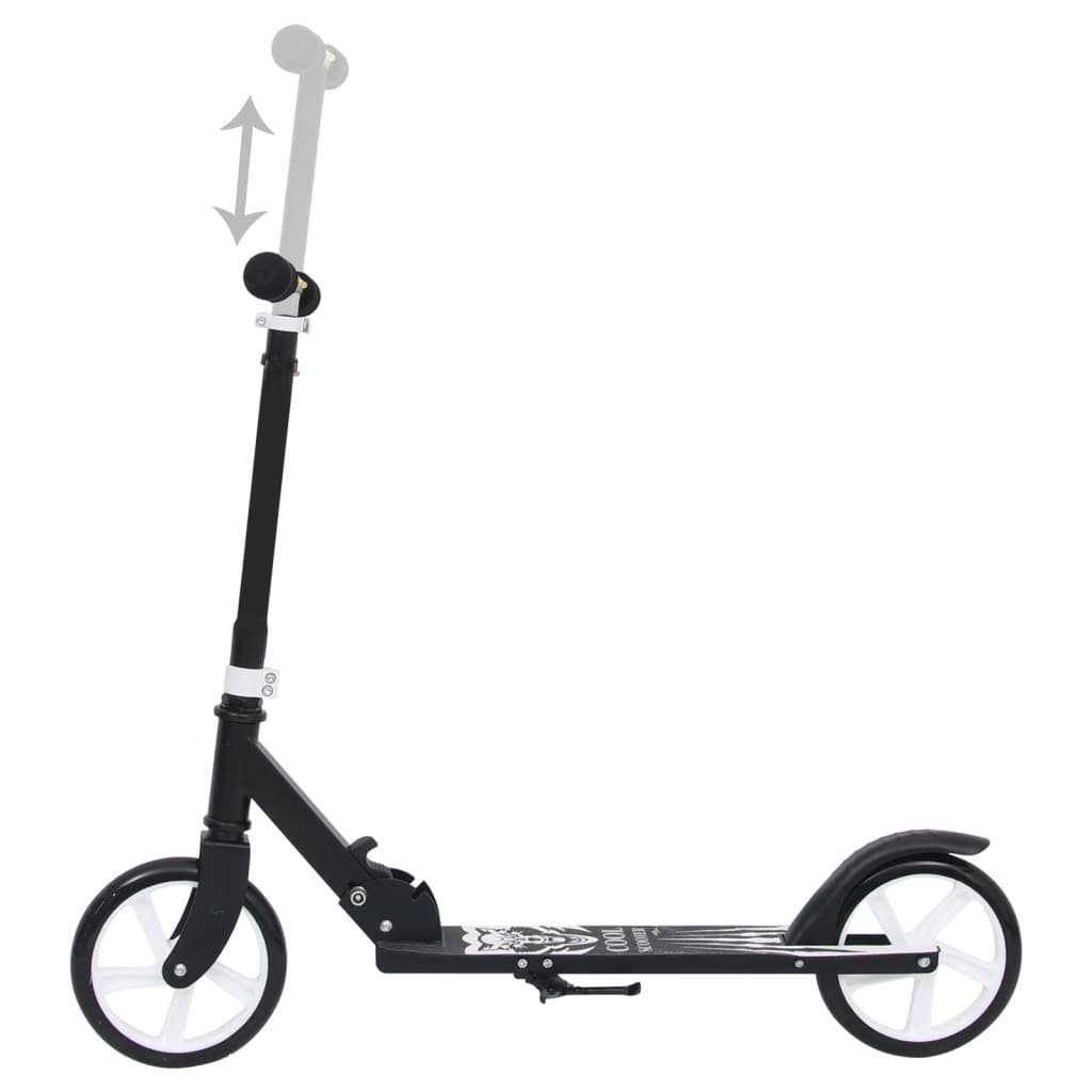 Schwarz vidaXL Verstellbarem 2-Rad-Kinderroller Scooter vidaXL Lenker mit