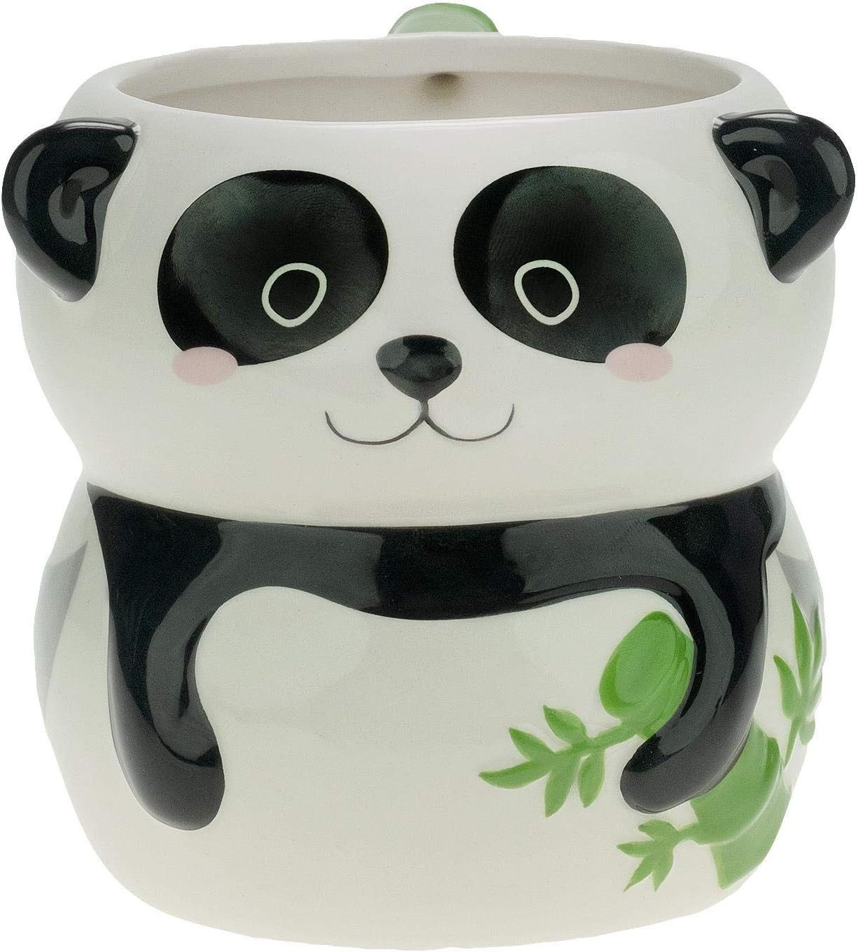 Sheepworld Tasse Tasse Figur Panda, Dolomite, 50 cl, mit Geschenkanhänger, Grün, 1-tlg., schöne Geschenkidee