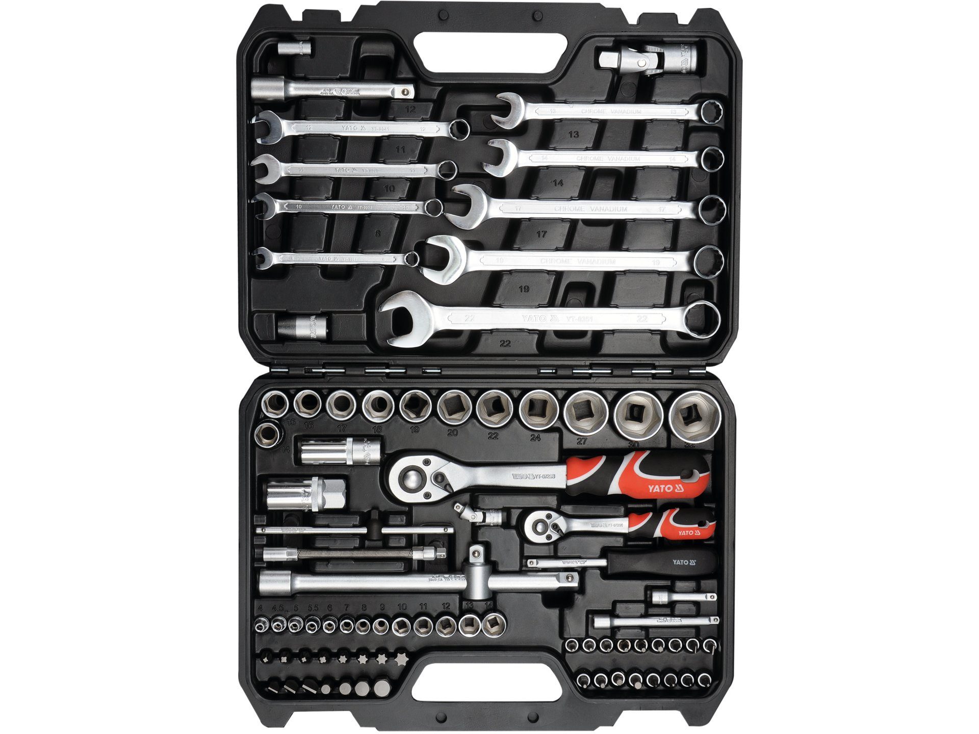 Yato Werkzeugset Werkzeugsatz 1/2" 82-tlg., (Werkstatt, Garage, Hobby, Keller)