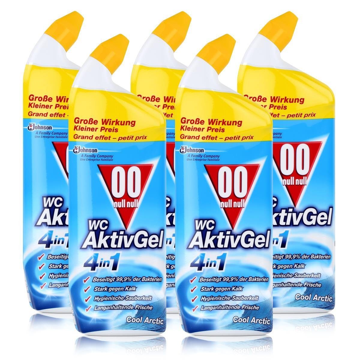 00 Null Null 00 null null WC Aktiv Gel 4in1 Cool Arctic 750 ml - Stark  gegen Kalk (WC-Reiniger, Für ein hygienisch sauberes WC