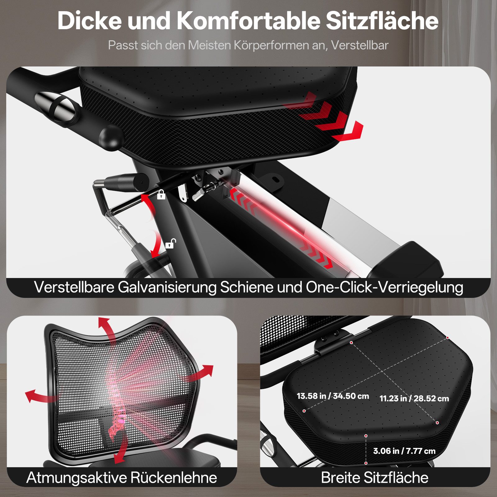JOROTO Fitnessbike JH50 Fitnessbike für zu Hause