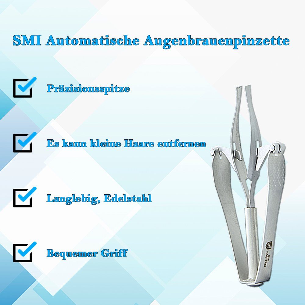 SMI Augenbrauenpinzette Augenbrauen pinzette automatisch haarpinzette augenbrauen zupfen, gerade