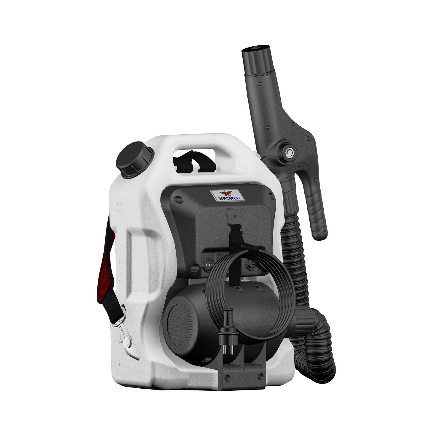 XPOWER Radialventilator ULV-Kaltverneblermaschine Nanoskaliger Elektrischer Wasserzerstäuber, 100 W (energiesparend), < 50 µm, Reichweite ≥ 12 m, 6,5 kg
