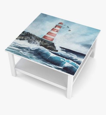 MyMaxxi Möbelfolie Tischfolie gemaltes Gemälde mit Leuchtturm am Meer selbstklebend Folie