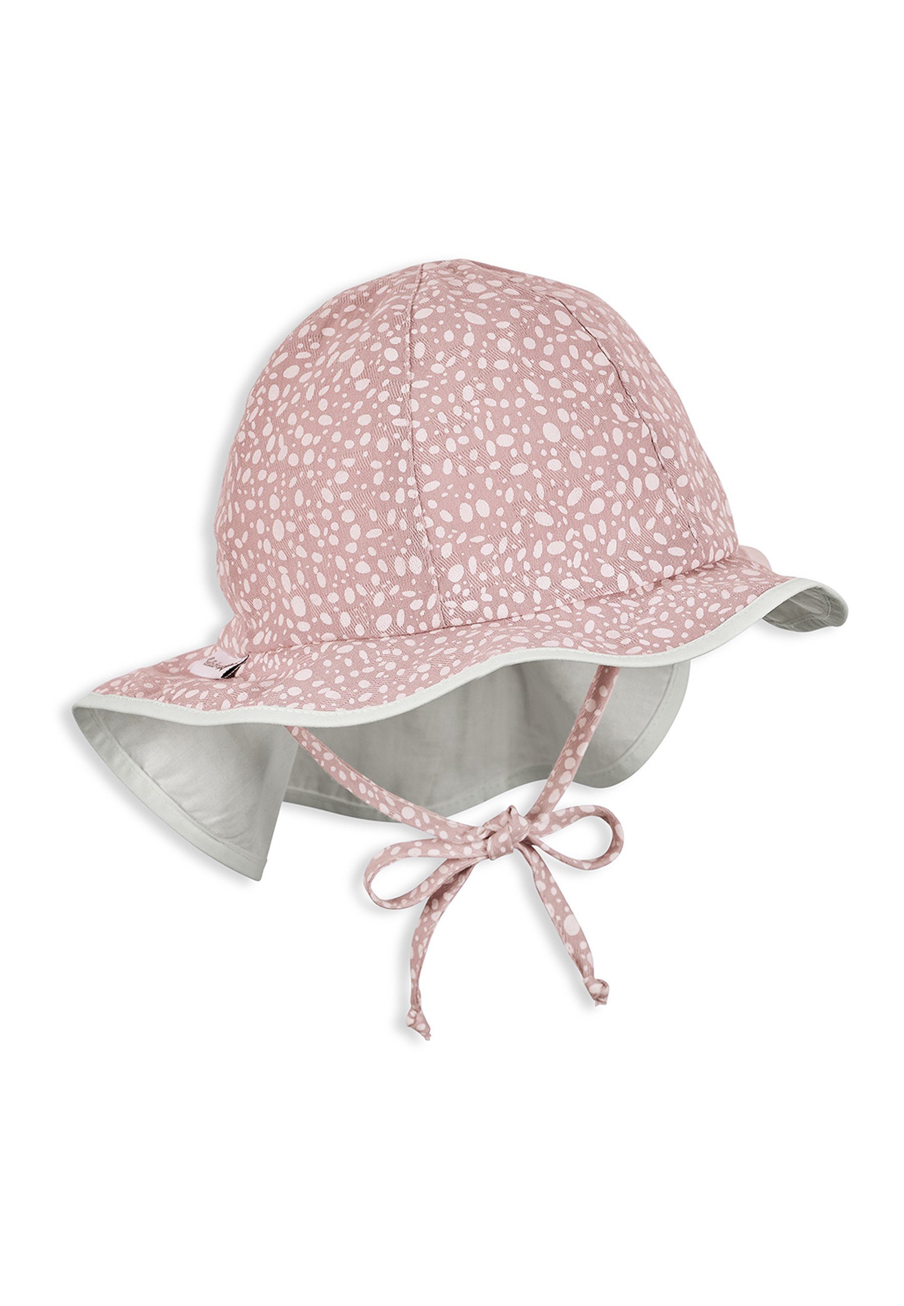 Sterntaler® Schirmmütze Mütze (1-St) Flapper Kinder - Flapper Mädchen,  Flapper rosa mit Punkten aus Baumwoll-Mischgewebe - Flapper mit  Nackenschutz, Sonnenhut Baby mit Nackenschutz,Binde- und  Größenregulierungsband,UV30 - Mütze zum Binden für Mädchen -