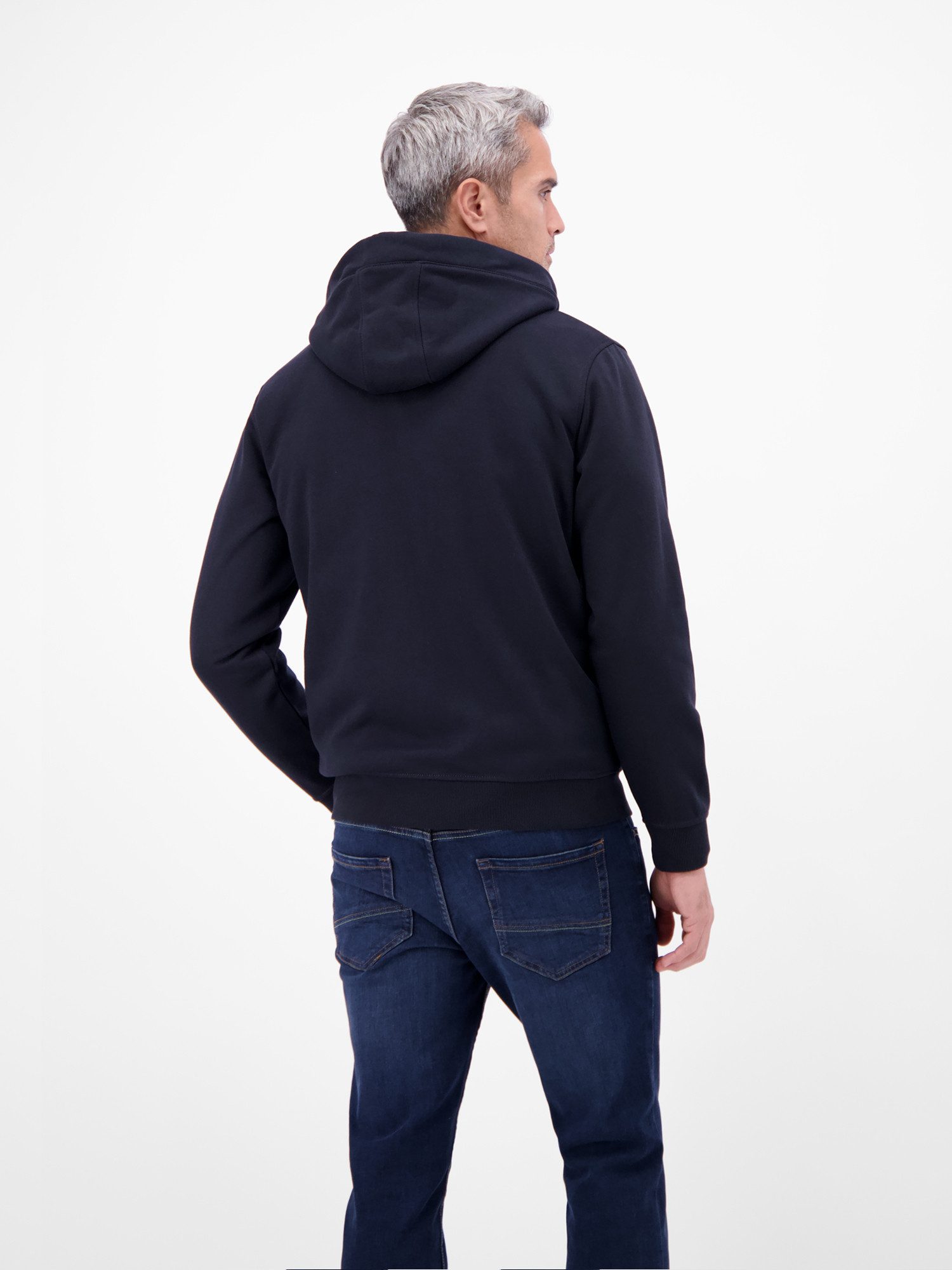 LERROS Sweatjacke Hoodie Sweat-Jacke Kapuzensweatjacke mit Tunnelzug und seitlichen Reißverschlusstaschen