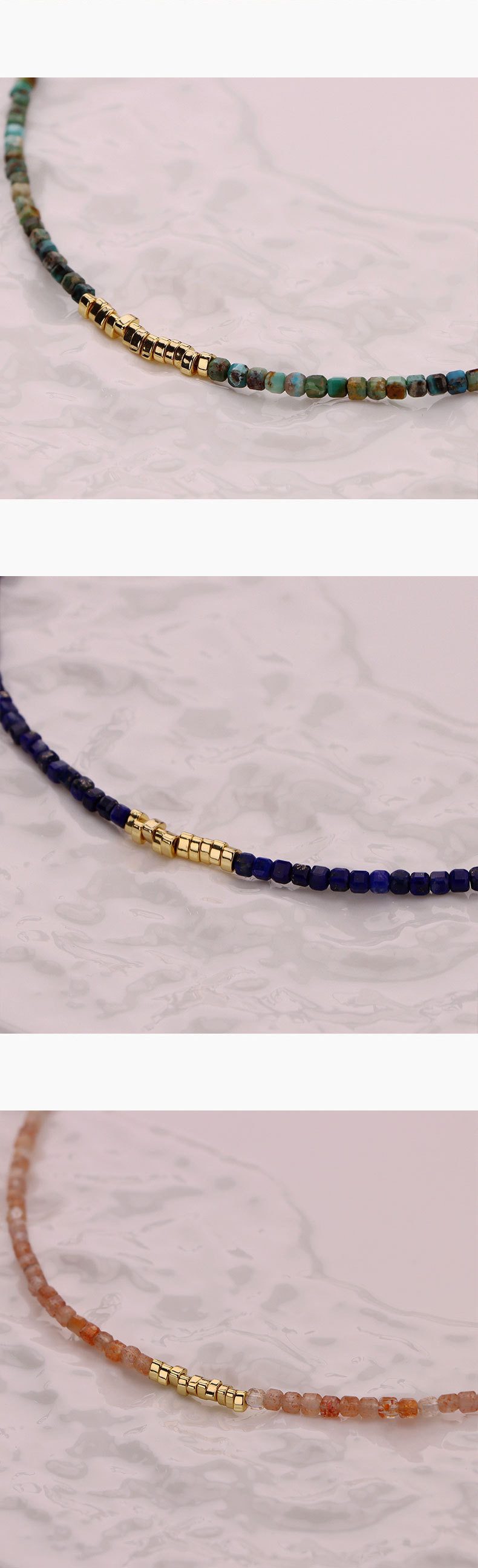 RAIKOU Bead-Ketten-Set mit echten Perlen und bunten Natursteinen, handgefertigt – Bild 4 von 4
