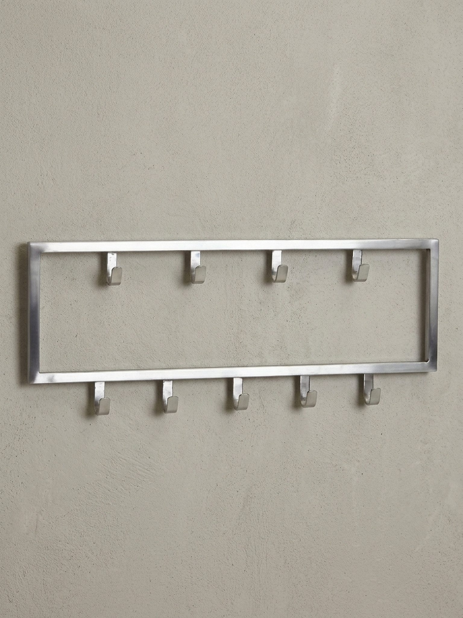 KADIMA DESIGN Wandgarderobe Stahl-Garderobe: Stilvoll & platzsparend, Silber, poliert – Bild 5 von 5