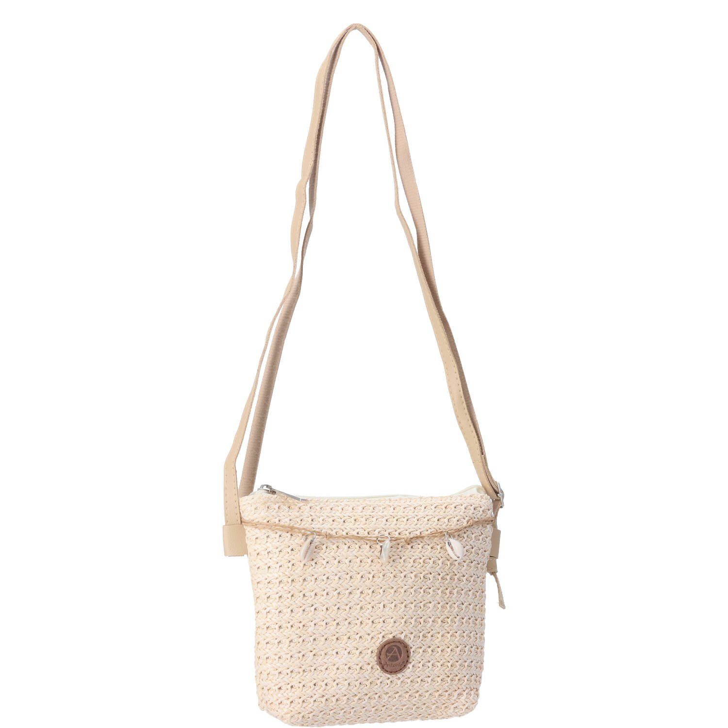 Antonio Umhängetasche Antonio Damen Bast Tasche XS beige (1, 1-tlg., 1)