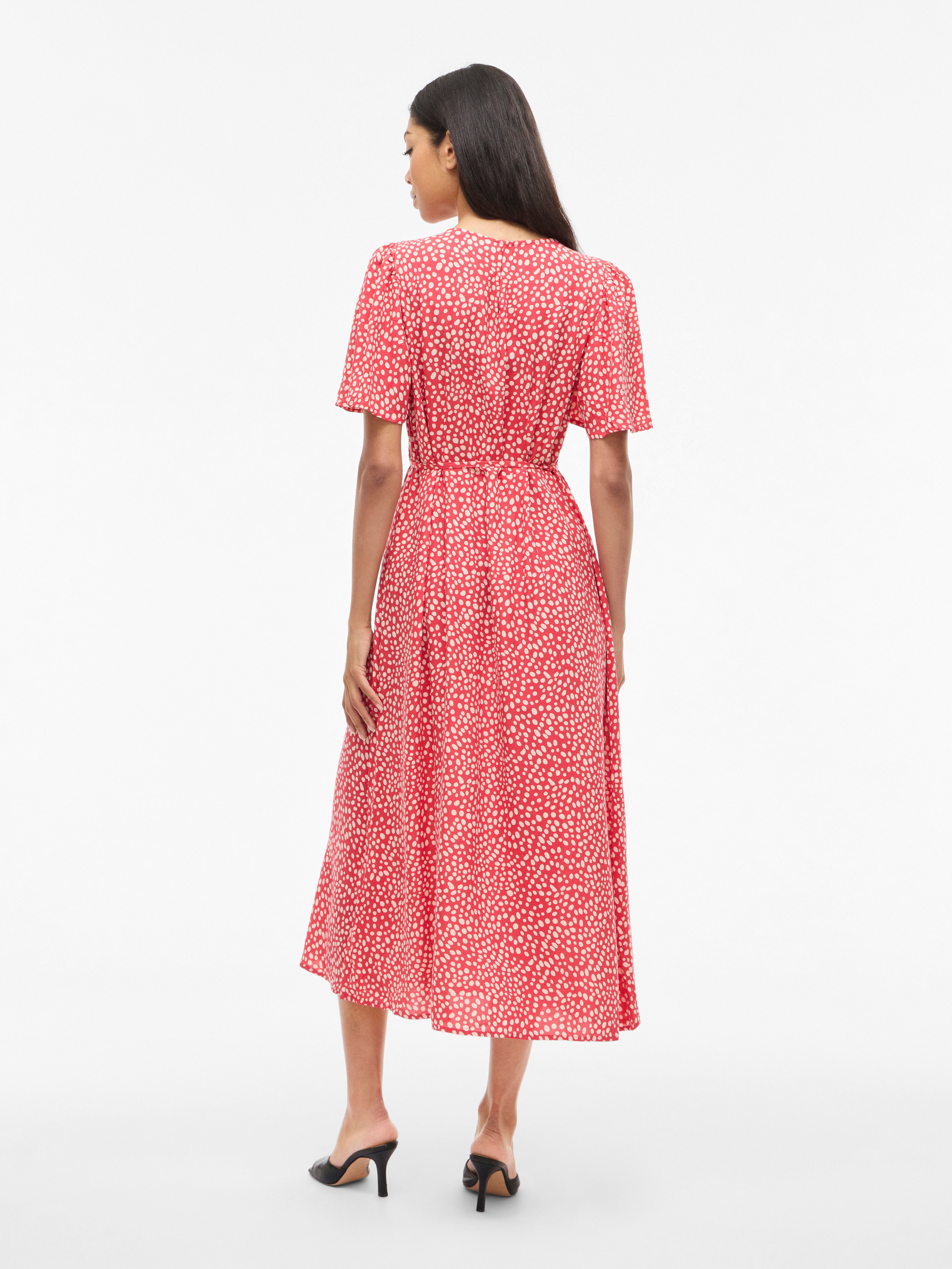Vila Druckkleid VIGRACE O-NECK S/S MIDI DRESS - NOOS Sommerkleid günstig online kaufen