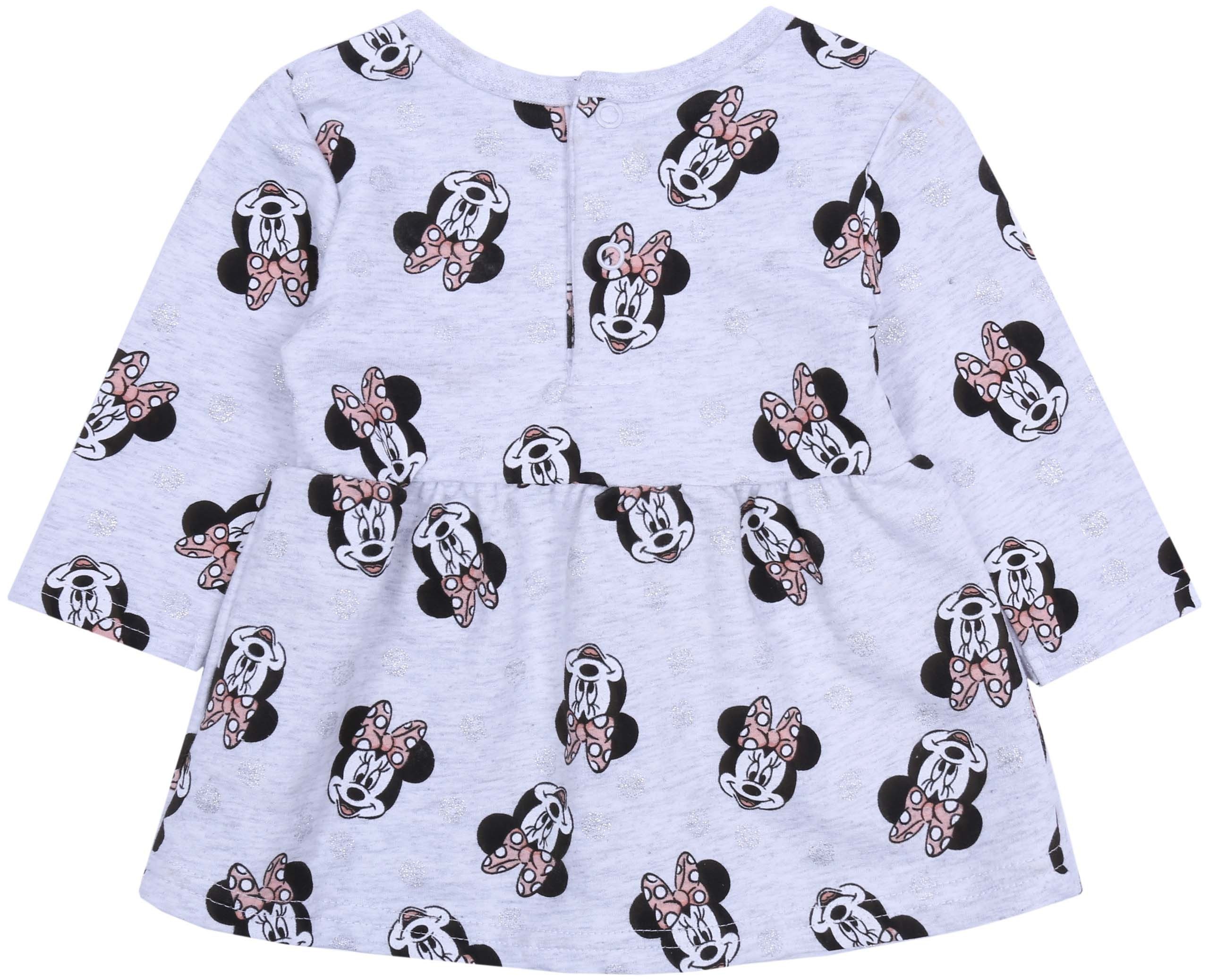 Disney Druckkleid Graues Kleid+Strumpfhose Minnie Mouse DISNEY 9-12 Monate