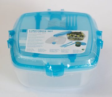 dynamic24 Lunchbox, Set 5tlg Salat to go Frischebox Frischhaltedosen Kühlakku Aufbewahrung