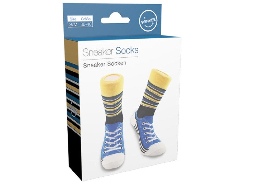 Winkee Socken Sneaker (Freizeit Strümpfe, 1-Paar, Turnschuh-Motiv) günstig online kaufen