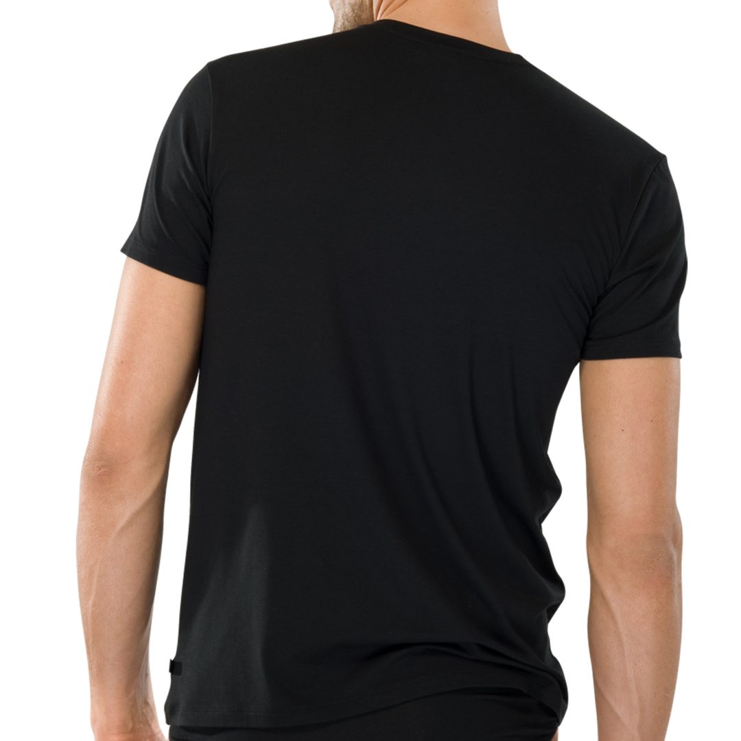 Schiesser Unterziehshirt American V-Neck (Doppelpack) Single Jersey Qualität