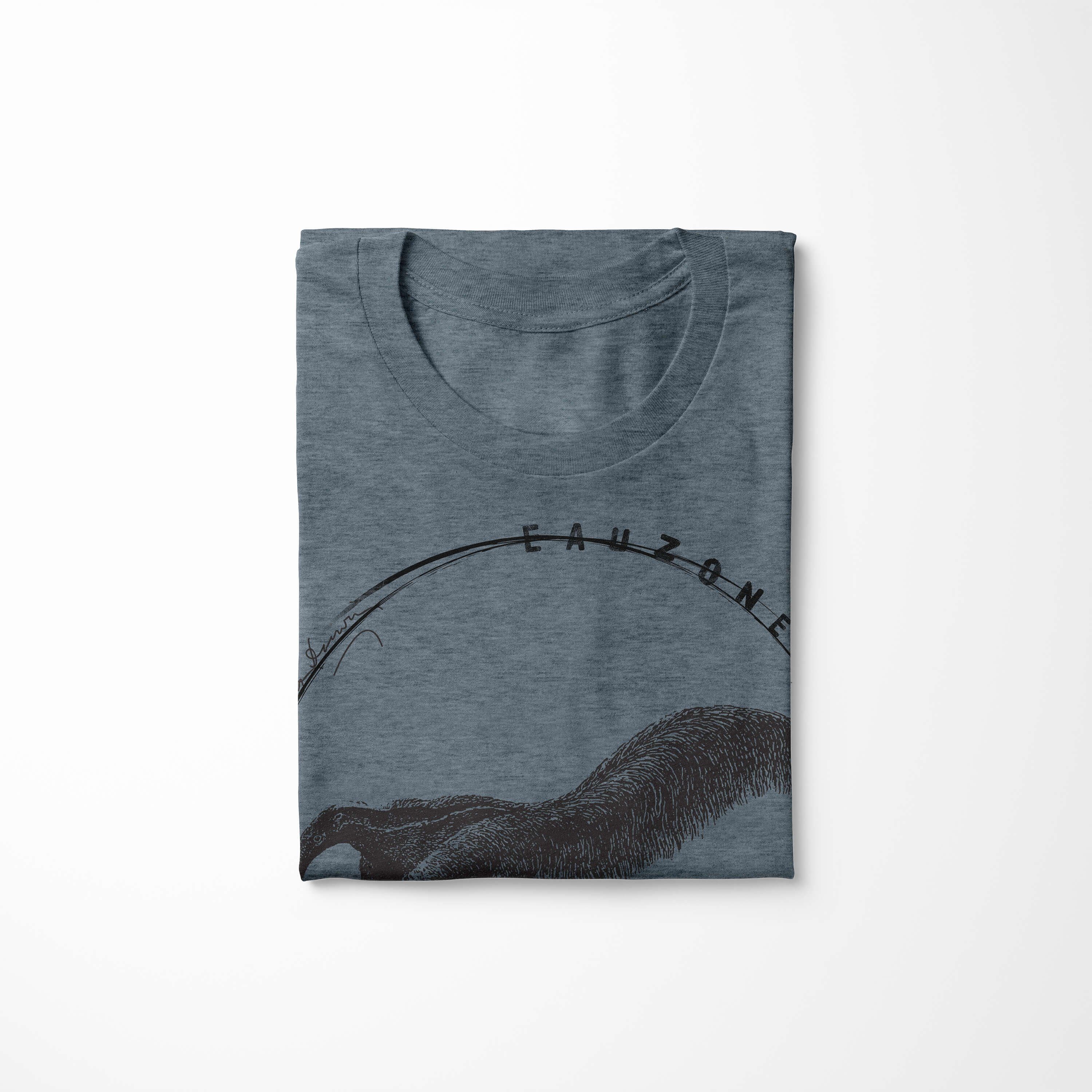 Art T-Shirt T-Shirt Herren Sinus Indigo Evolution Ameisenfresser