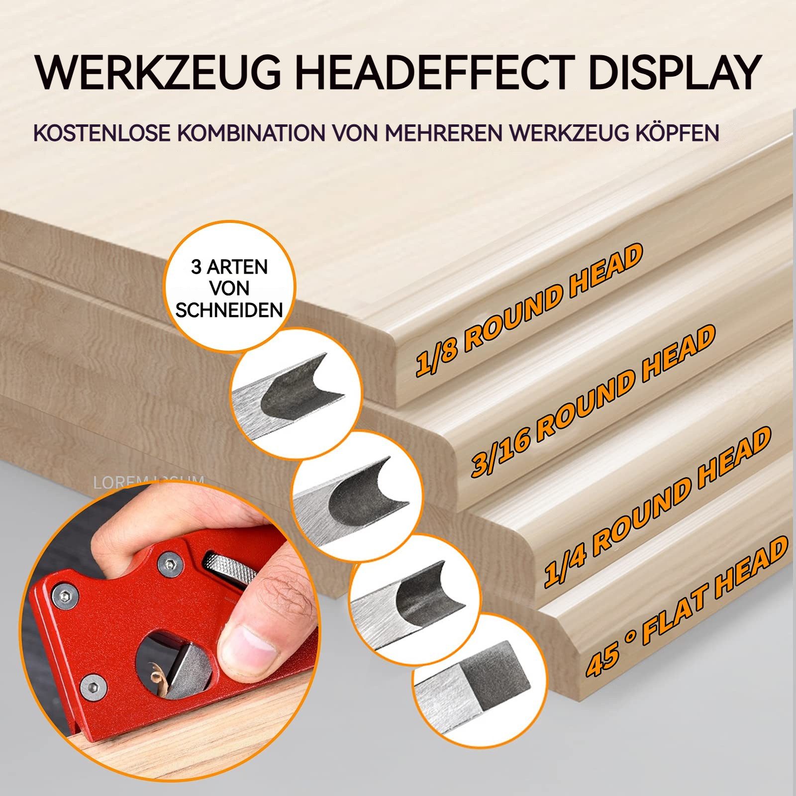 BlingBin Fasenhobel Holzbearbeitungskanten-Eckhobel, Handhobel Kantenhobeln günstig online kaufen