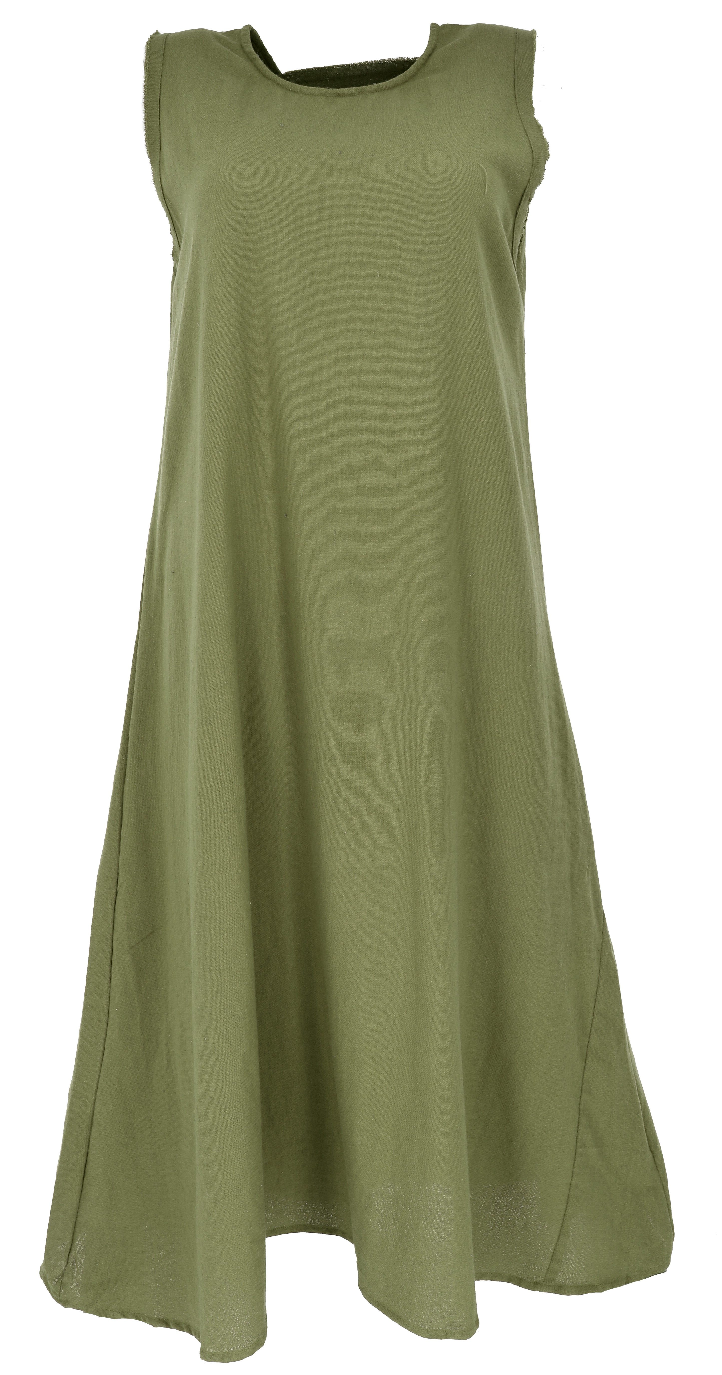 Guru-Shop Midikleid Natürliches Boho Sommerkleid, langes.. alternative Bekleidung