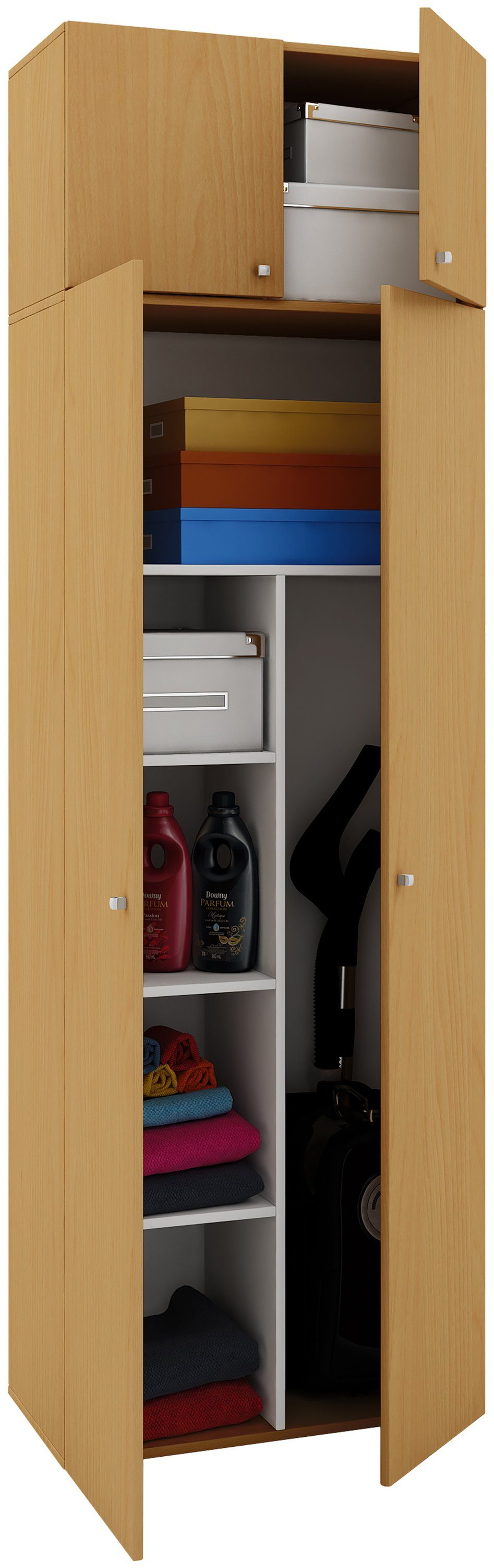 VCM Mehrzweckschrank Holz Besenschrank Staubsauger Putzschrank günstig online kaufen