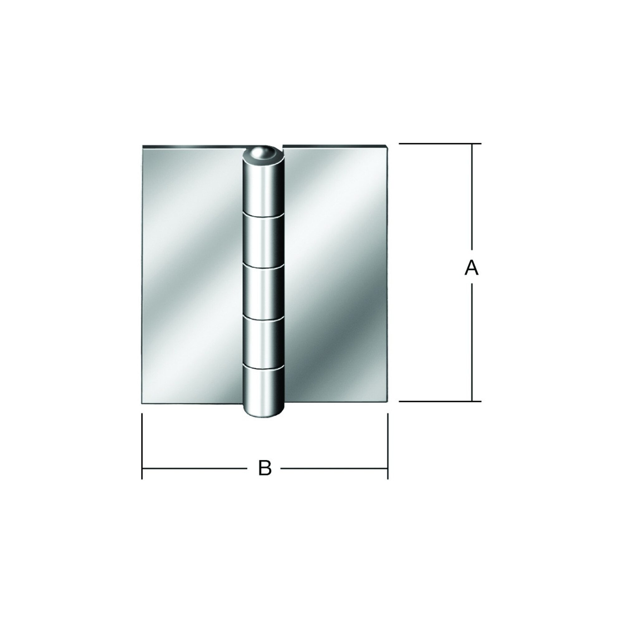 Vormann Möbelbeschlag VORMANN FT-Scharnier B 55mm, H 60mm, gerollt, 1-teilig, Eisen