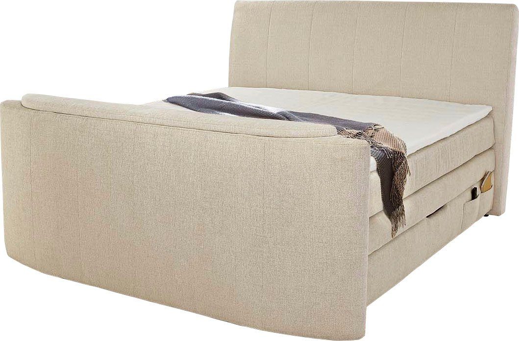 Jockenhöfer Gruppe Boxspringbett Bel Air erhältlich in der Größe 180x200cm, mit versenkbarem TV-Lift und Fernbedienung, Bettkasten/Stauraum
