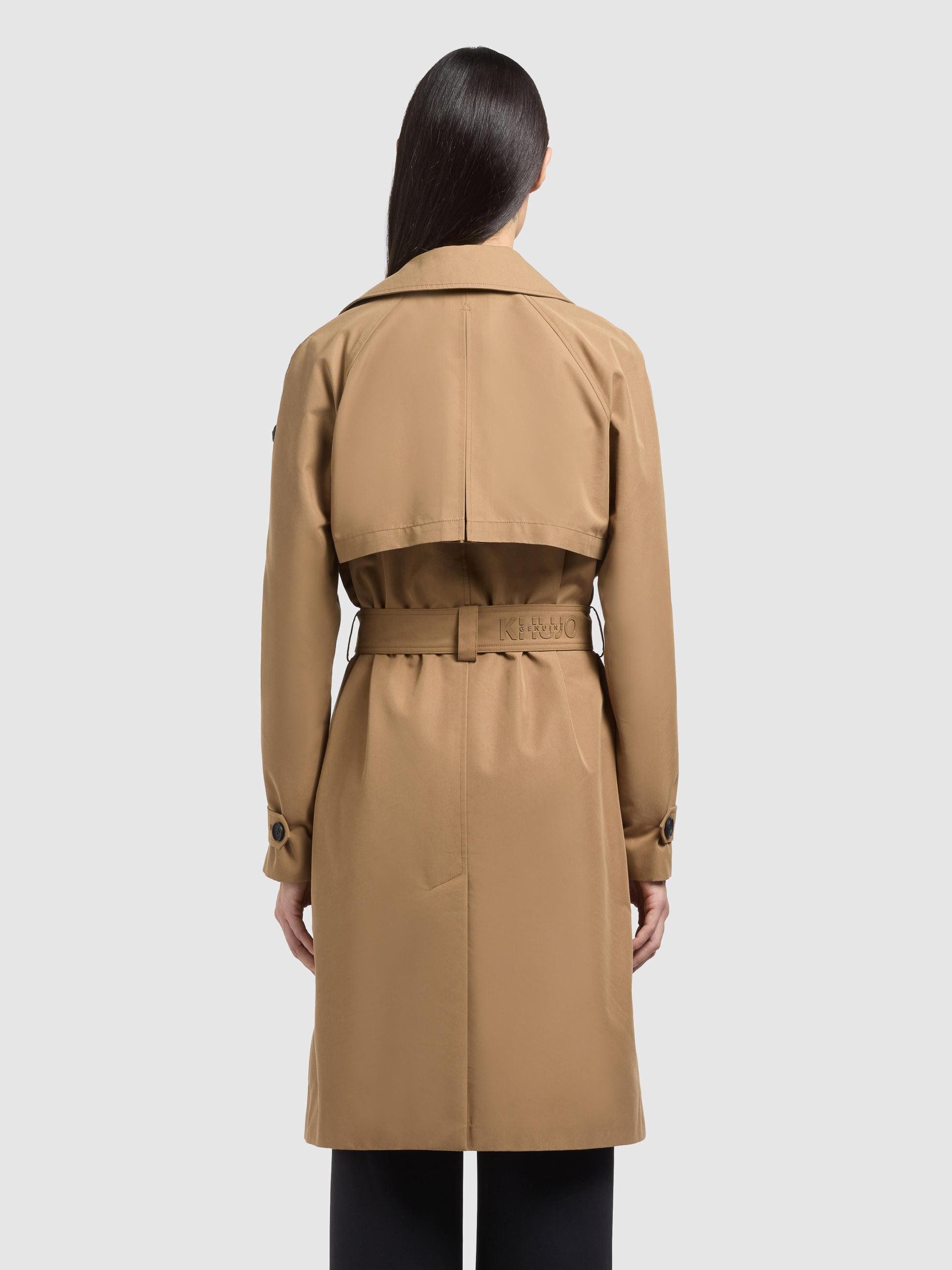 khujo Trenchcoat Rula2 Klassischer Übergangsmantel mit Knopfleiste