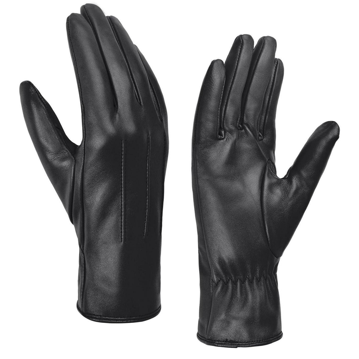LuxusKollektion Lederhandschuhe Damen Handschuhe Leder GL017EU Schwarz XXL (1-St)